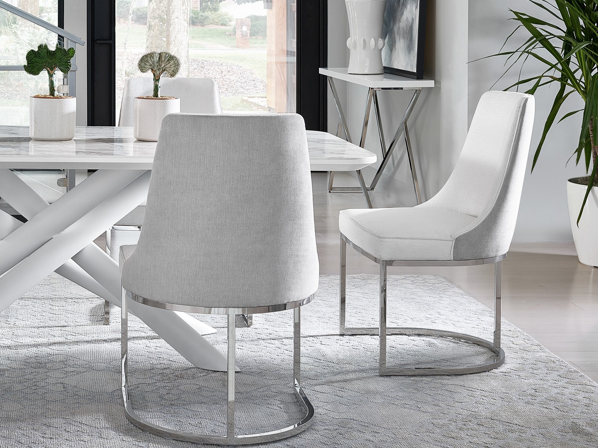 Colt Polyester/Stainless Steel Dining Chair