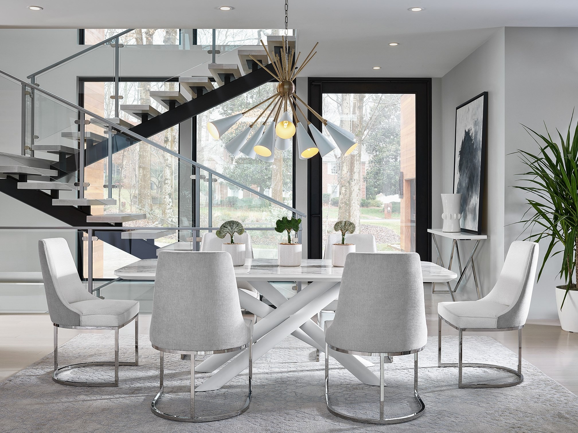 Colt Polyester/Stainless Steel Dining Chair