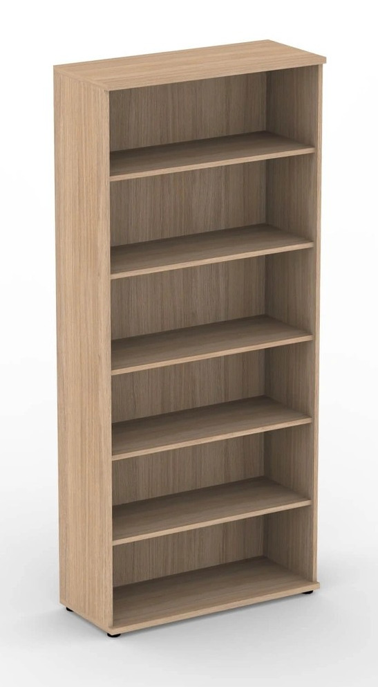 Uni Melamine Office Bookcase w/6 Shelves