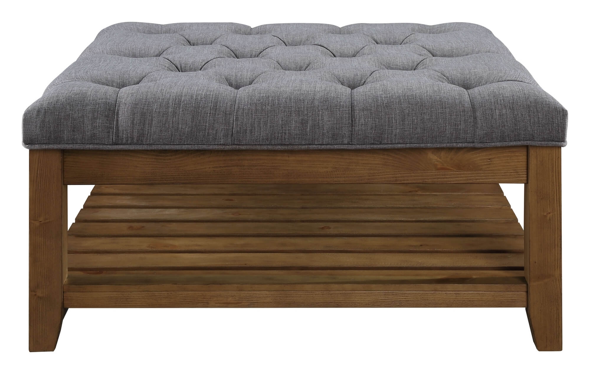 Aizen Fabric/Wood Ottoman