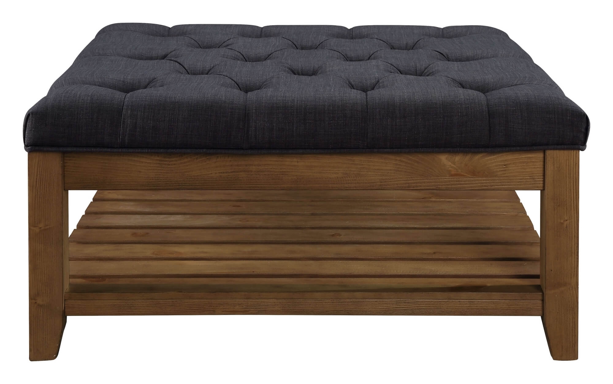 Aizen Fabric/Wood Ottoman