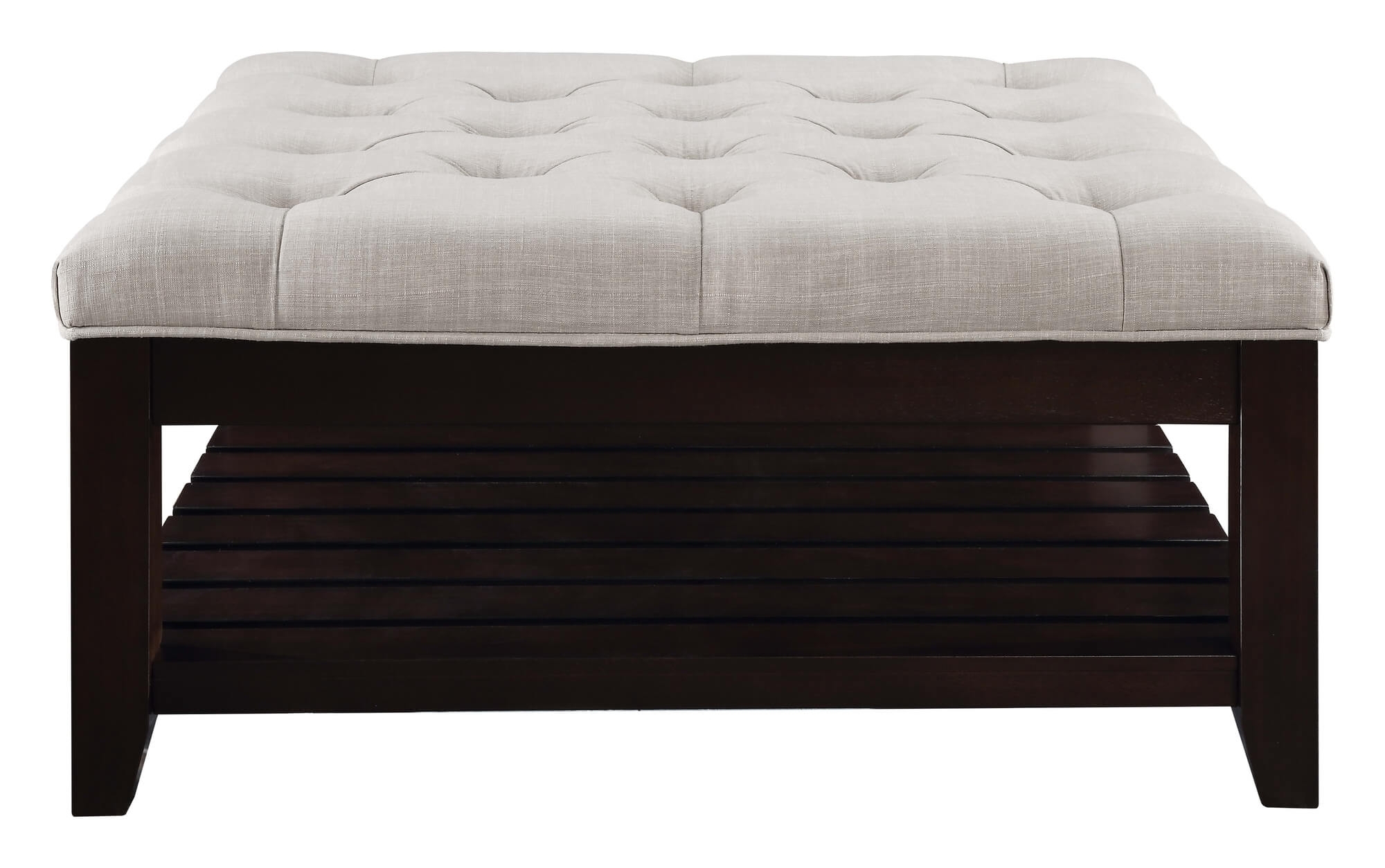Aizen Fabric/Wood Ottoman