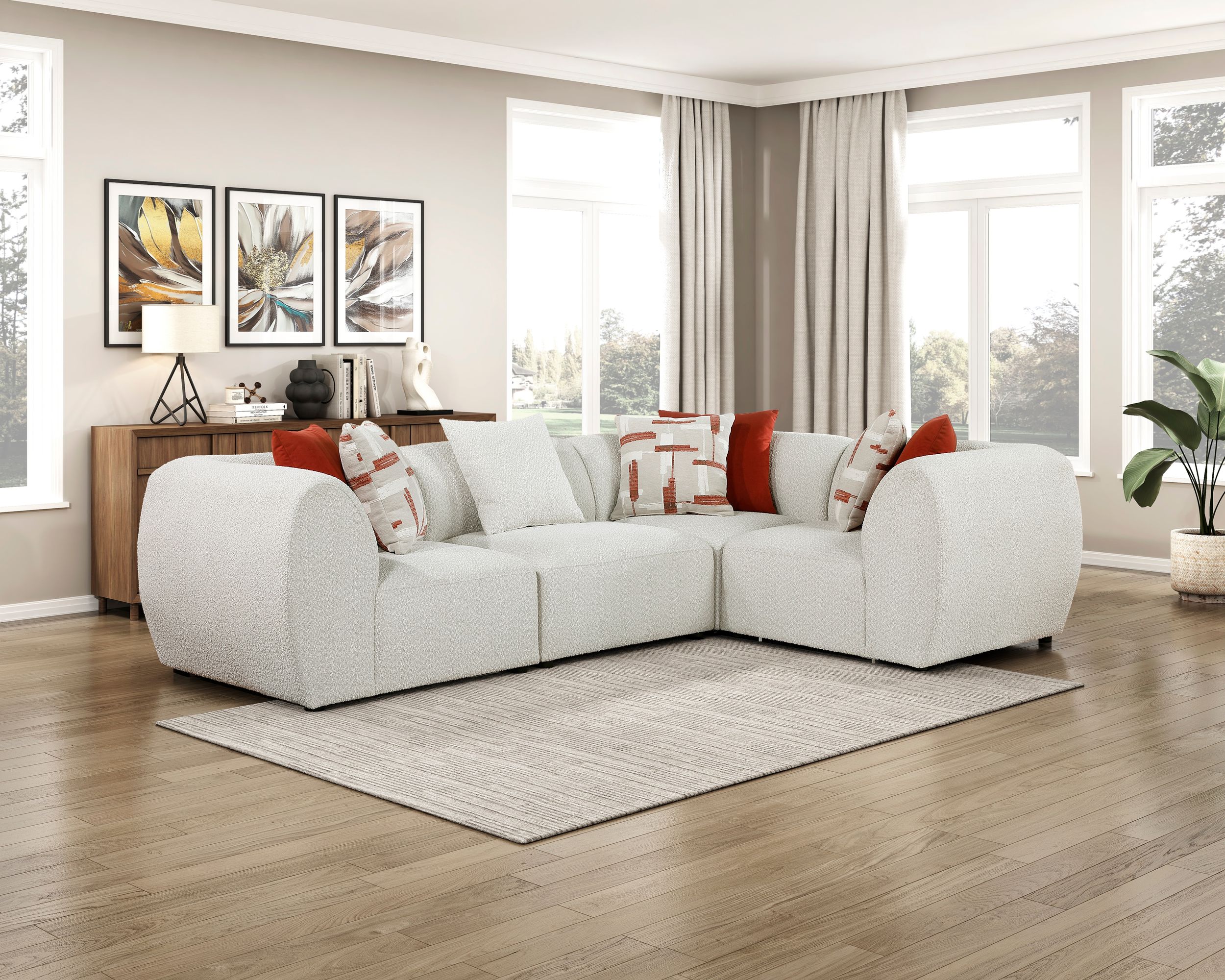 Franz Chenille Modular Loveseat