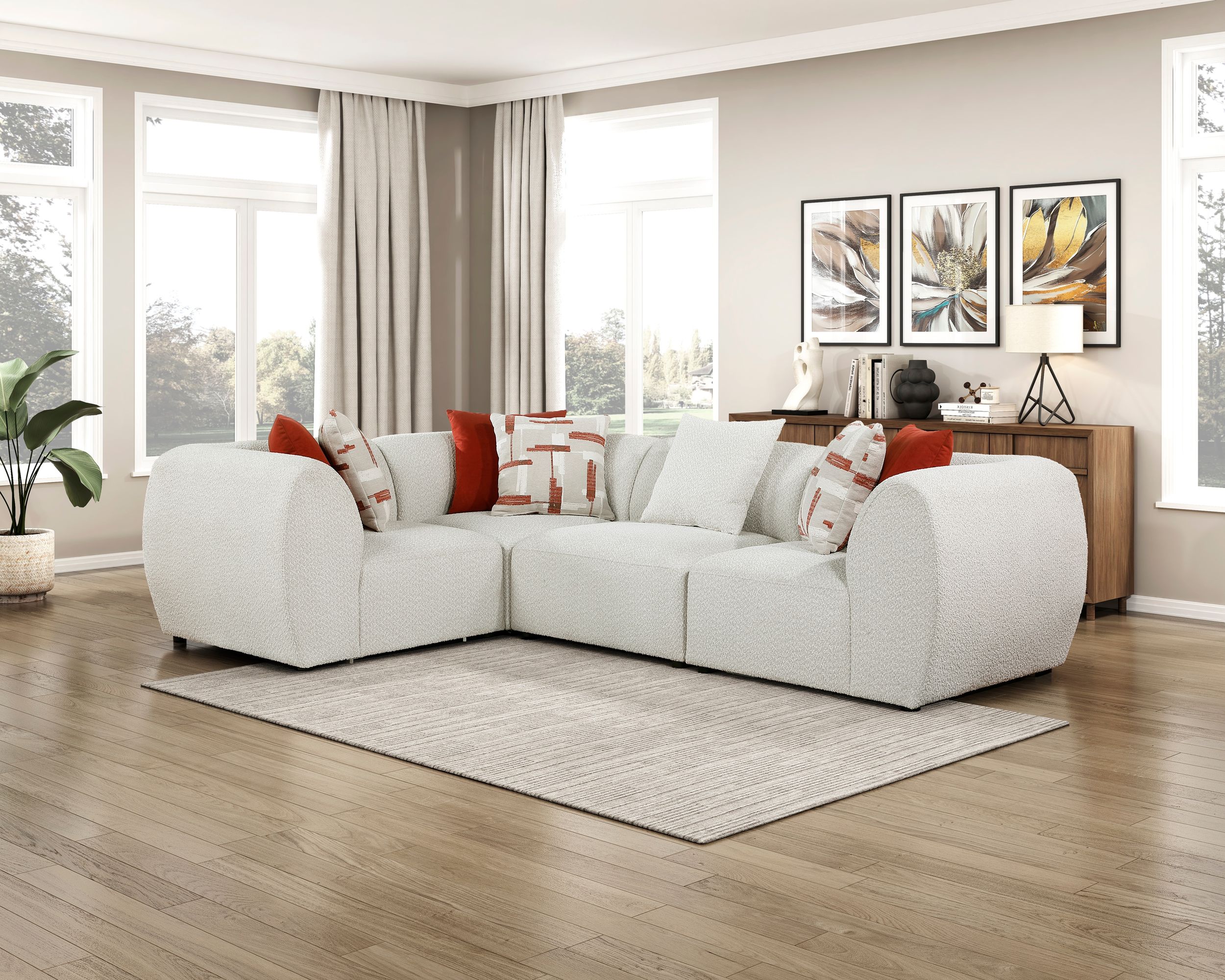 Franz Chenille Modular Loveseat