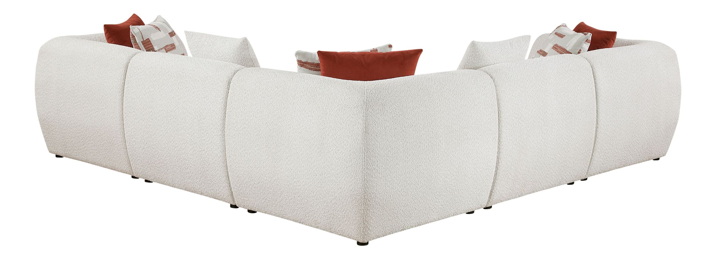 Franz L-Shaped Chenille 5‑Piece Modular Sectional