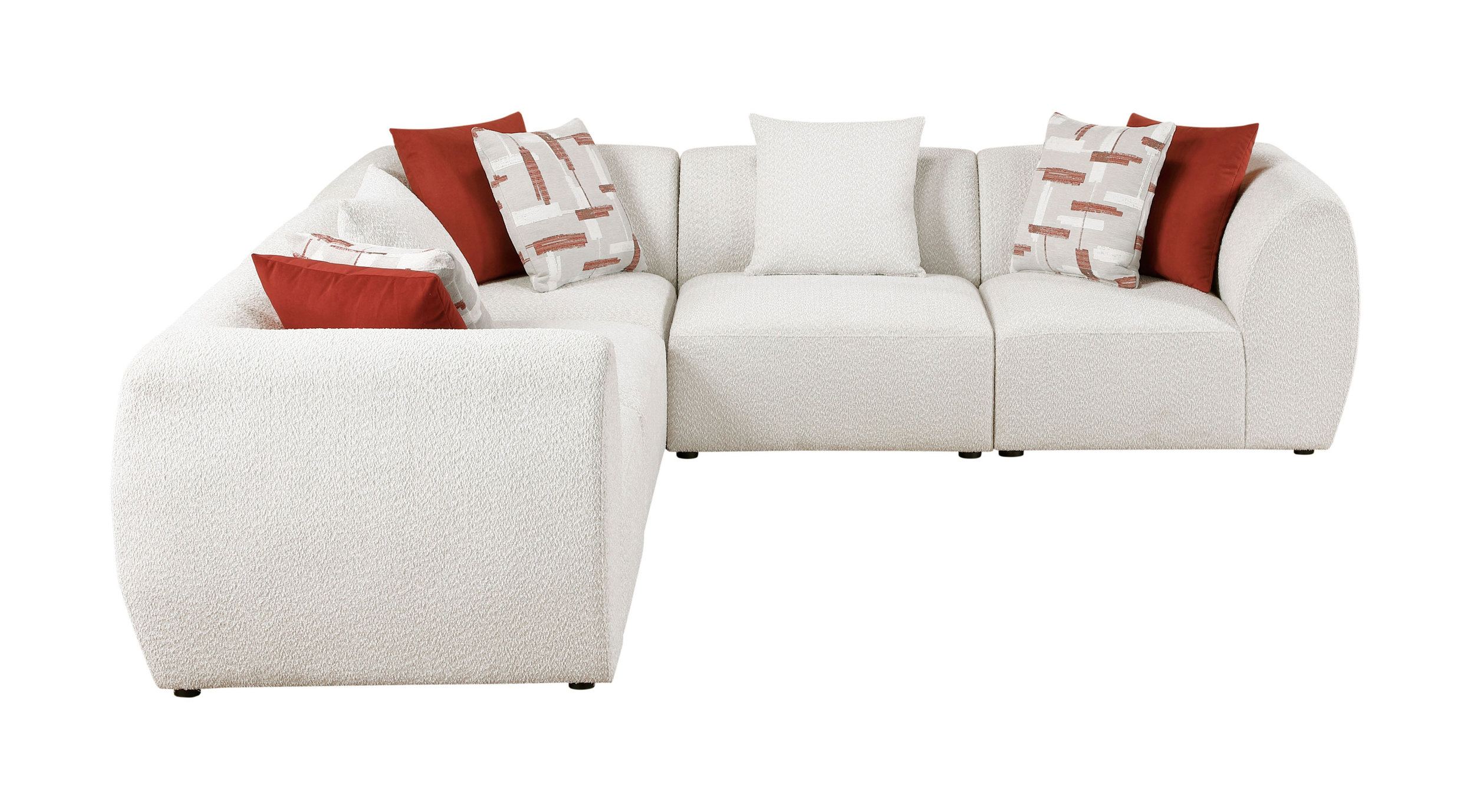 Franz L-Shaped Chenille 5‑Piece Modular Sectional