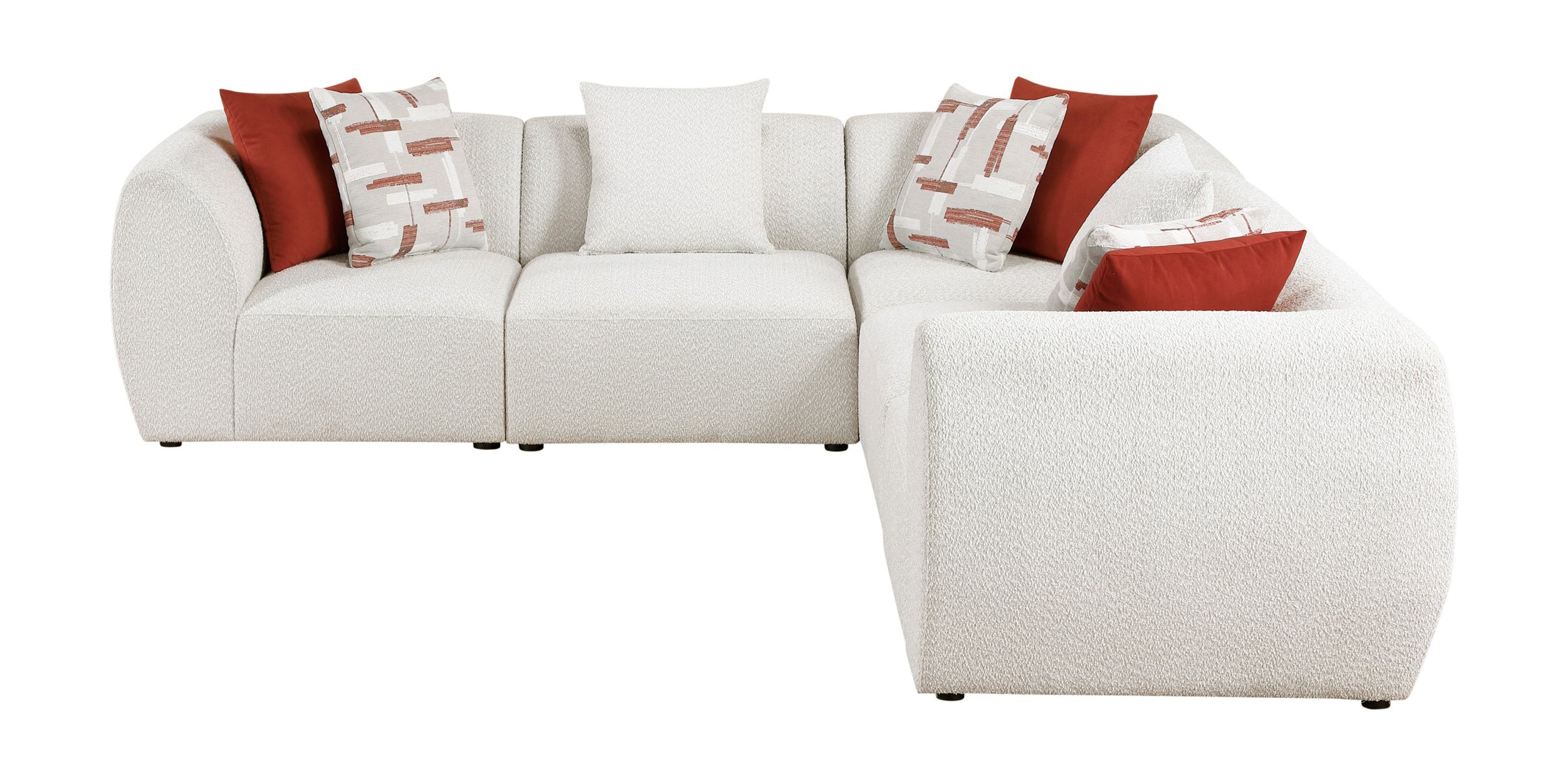 Franz L-Shaped Chenille 5‑Piece Modular Sectional