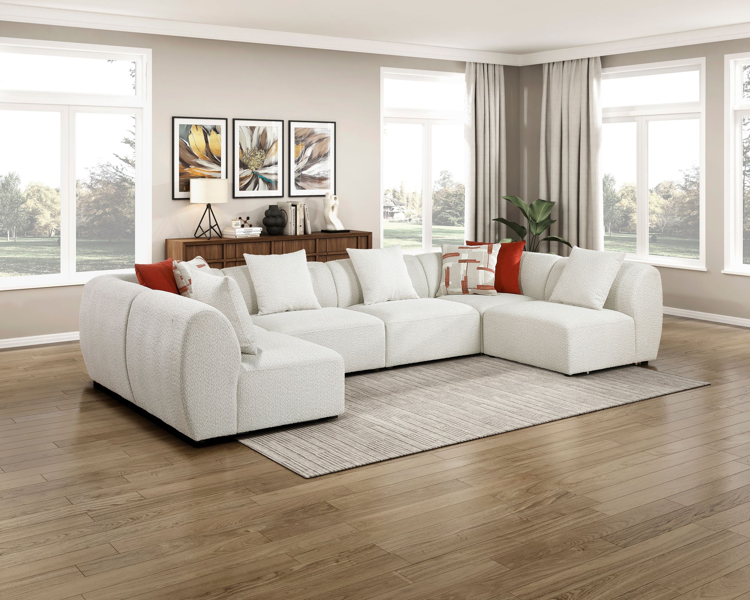 Franz Chenille Modular Loveseat