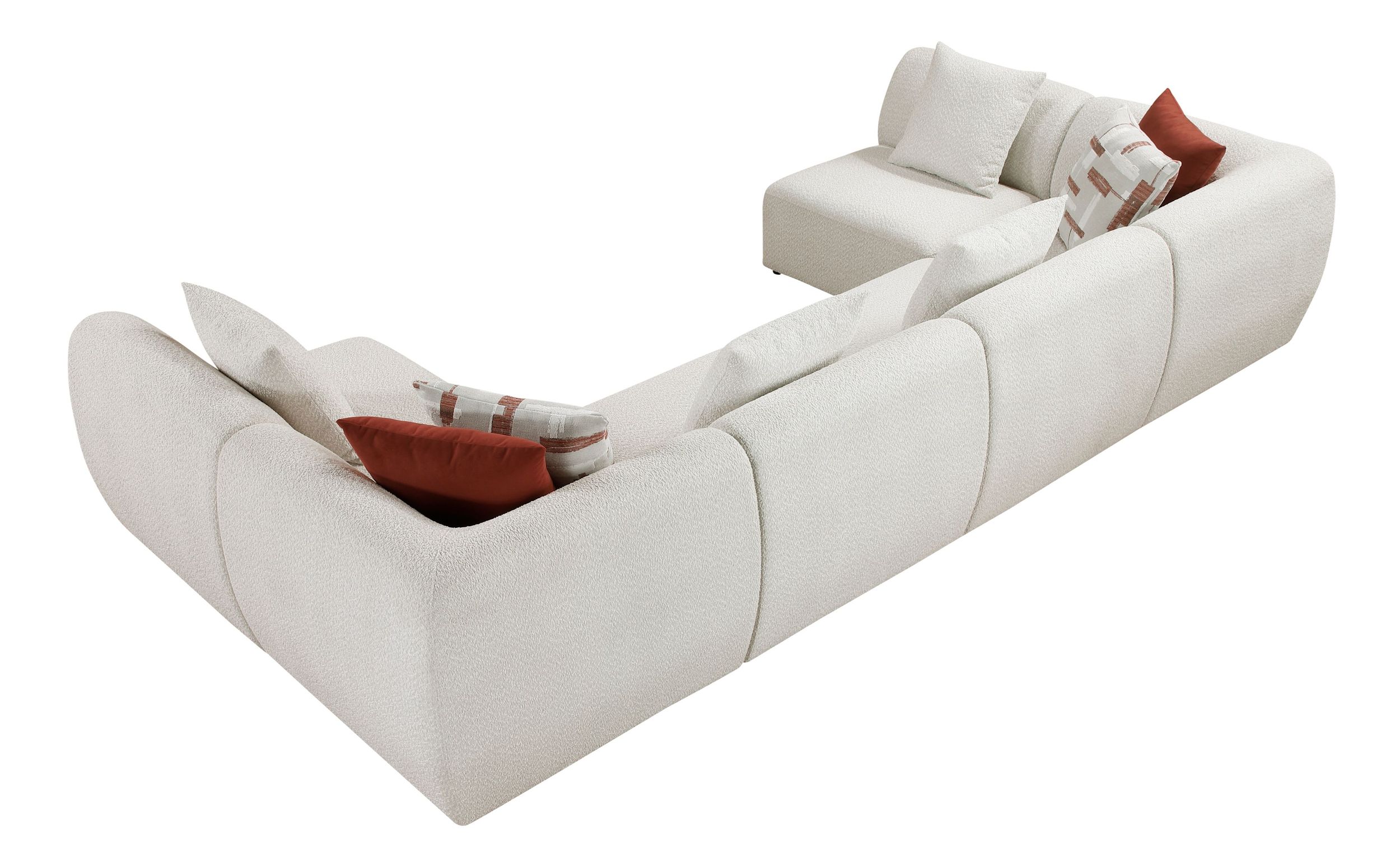 Franz U-Shaped Chenille 6‑Piece Modular Sectional