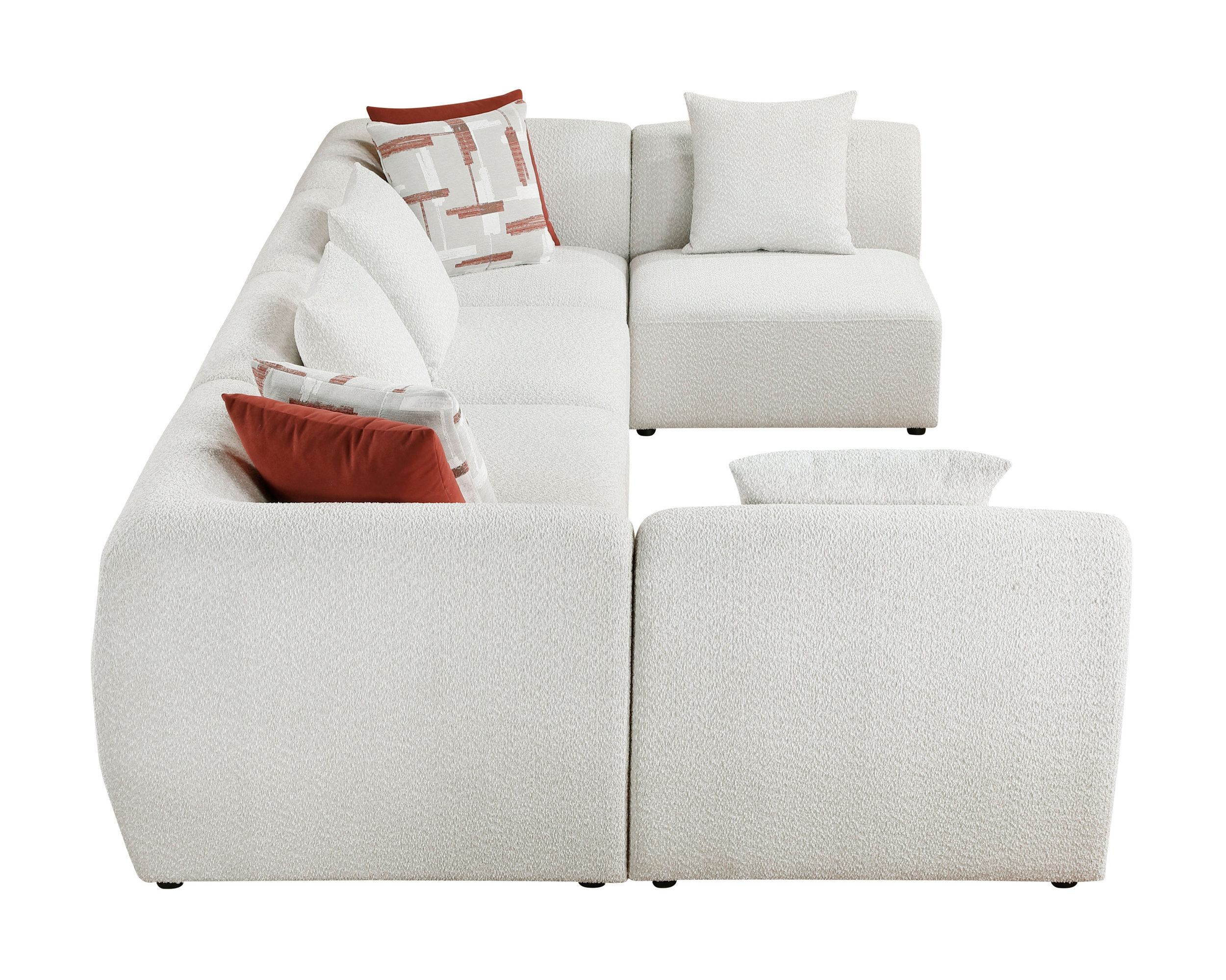 Franz U-Shaped Chenille 6‑Piece Modular Sectional