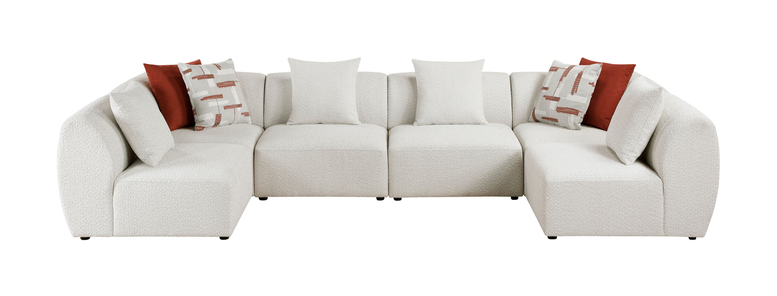 Franz U-Shaped Chenille 6‑Piece Modular Sectional