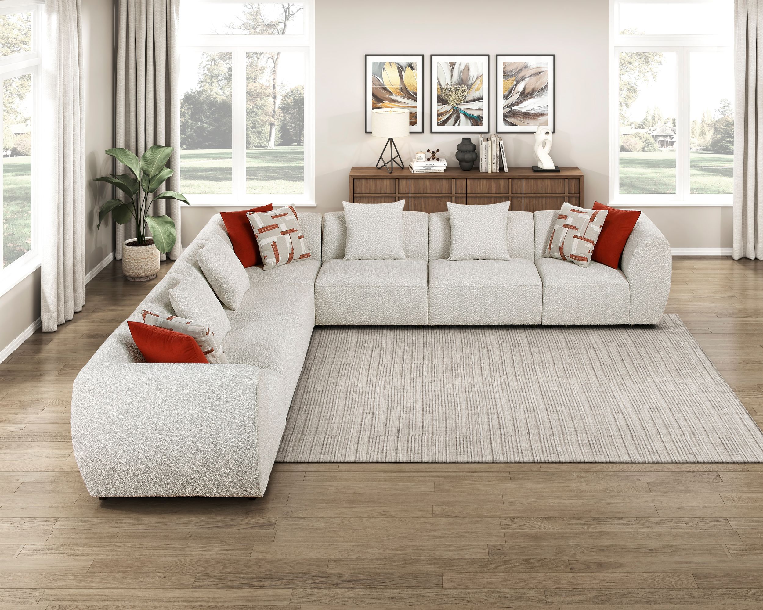 Franz Chenille Modular Living Room Set