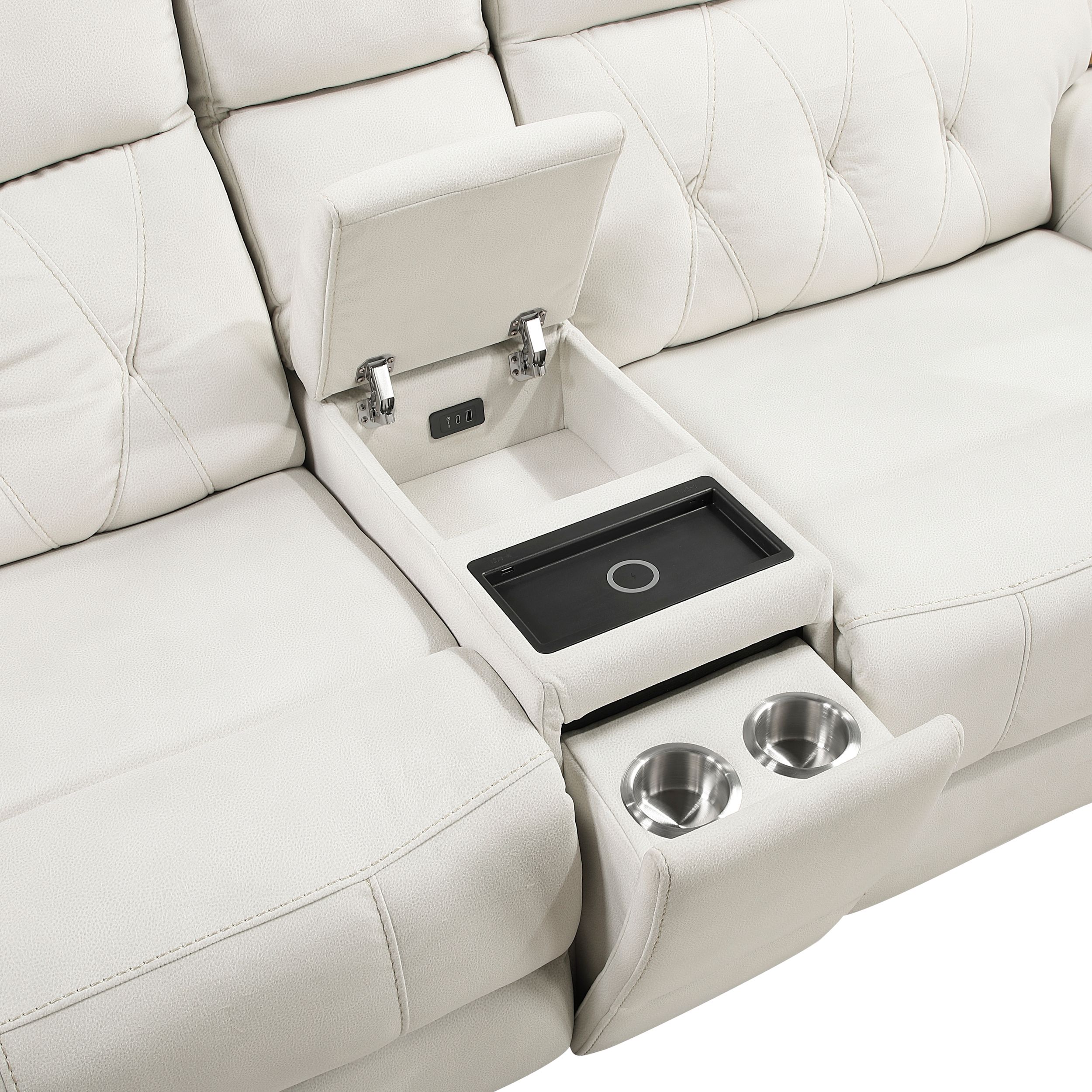 Celeste Microfiber Power Double Reclining Living Room Set