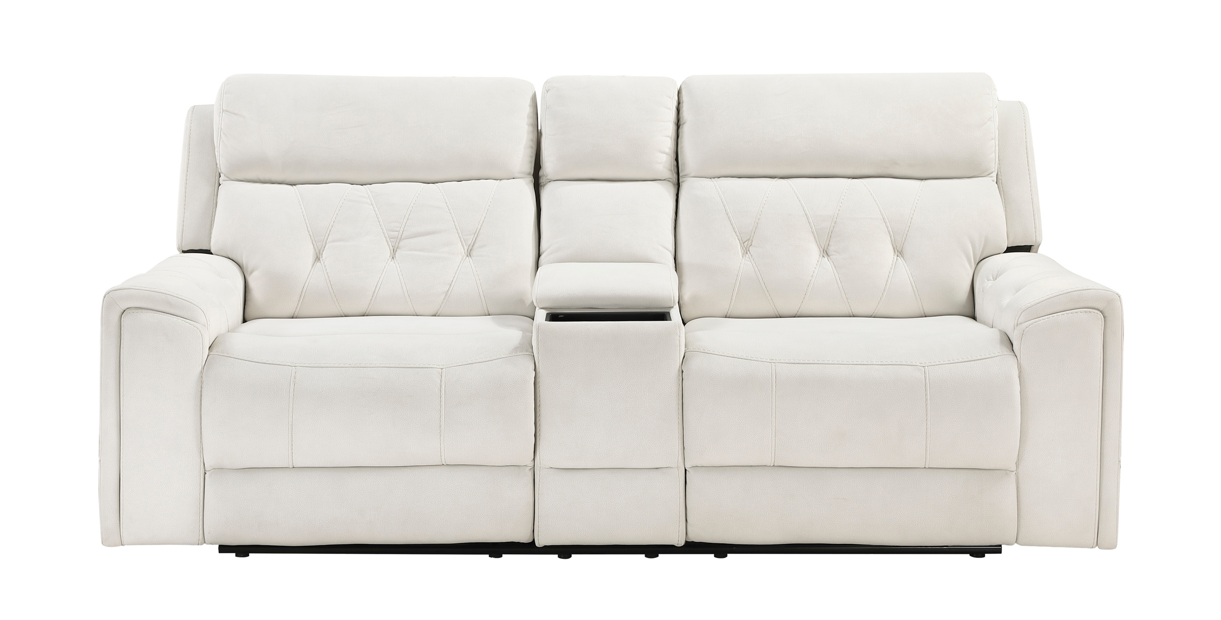 Celeste Microfiber Power Double Reclining Loveseat with Center Console