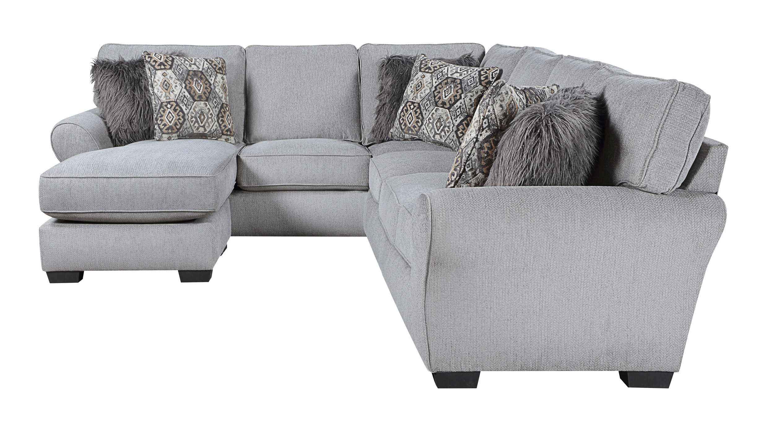 Kieran U-Shaped Chenille 2-Piece Reversible Sectional