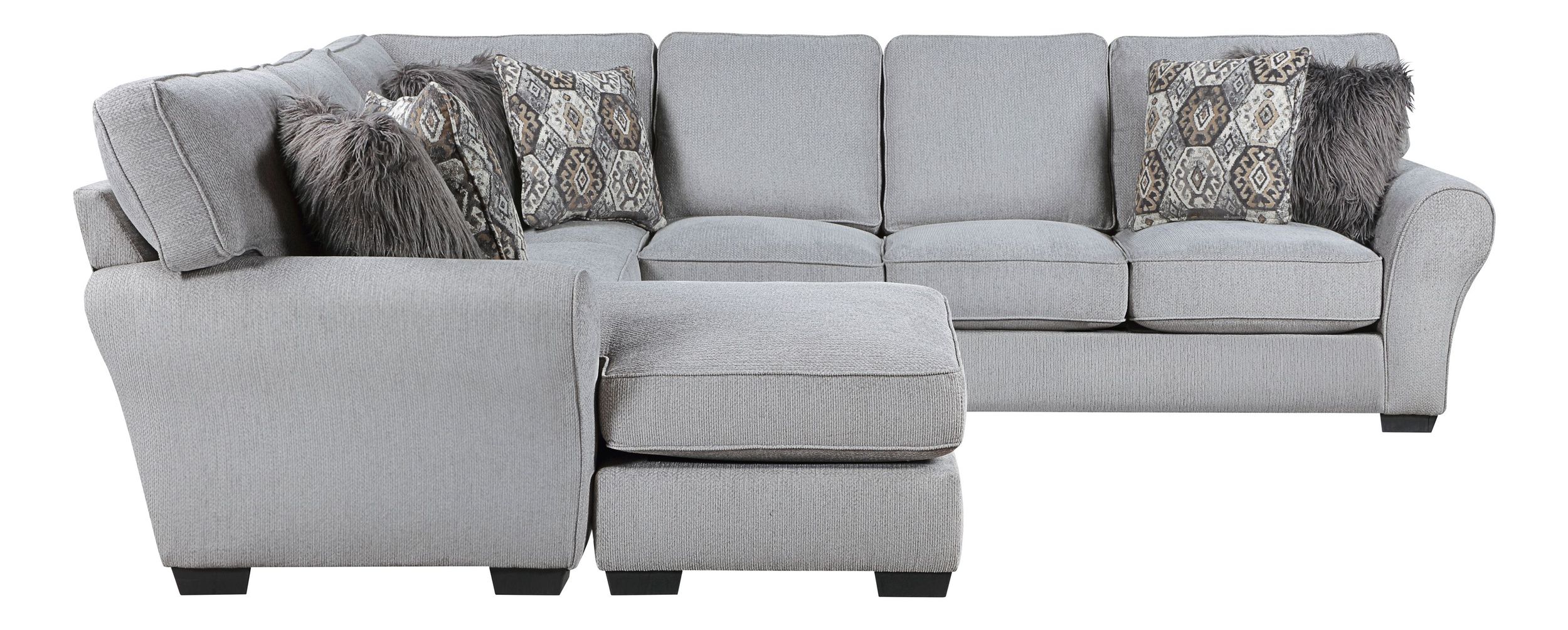Kieran U-Shaped Chenille 2-Piece Reversible Sectional