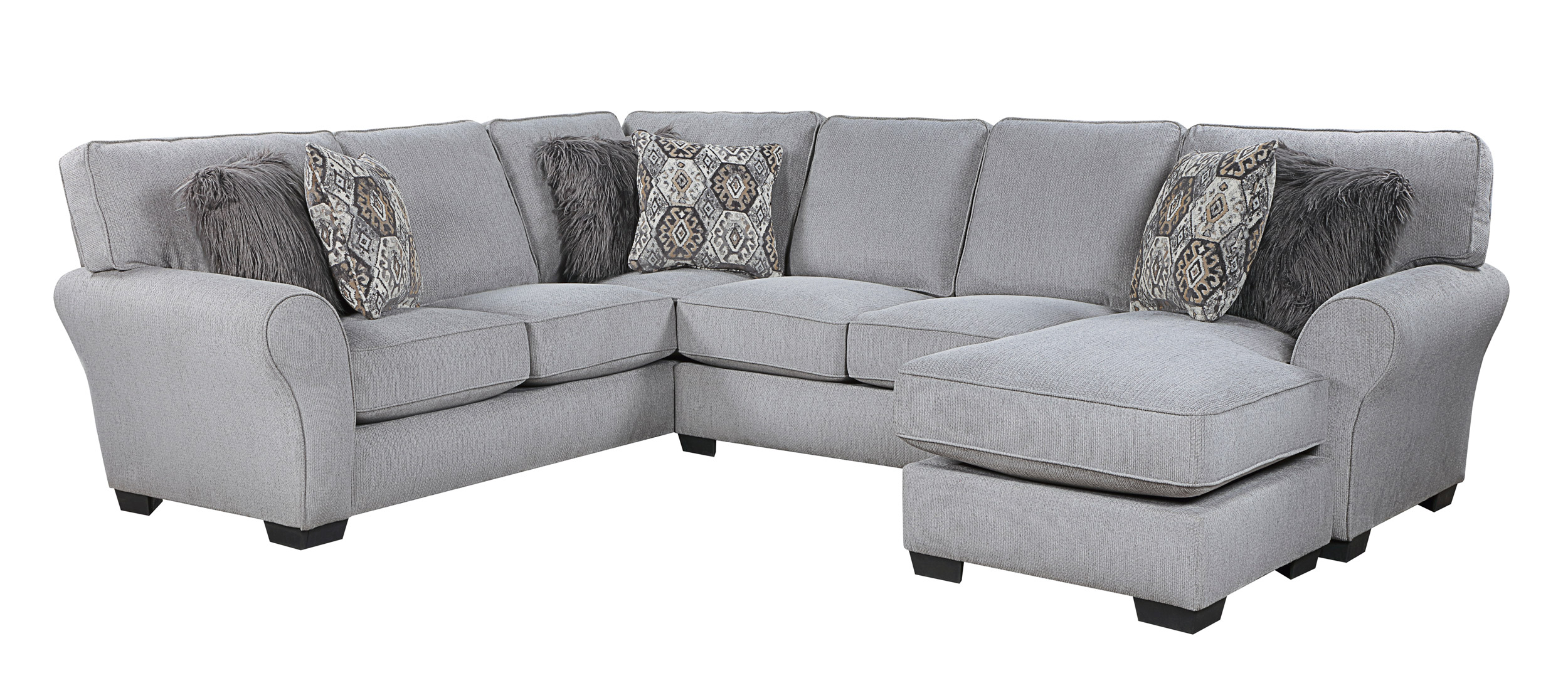 Kieran U-Shaped Chenille 2-Piece Reversible Sectional