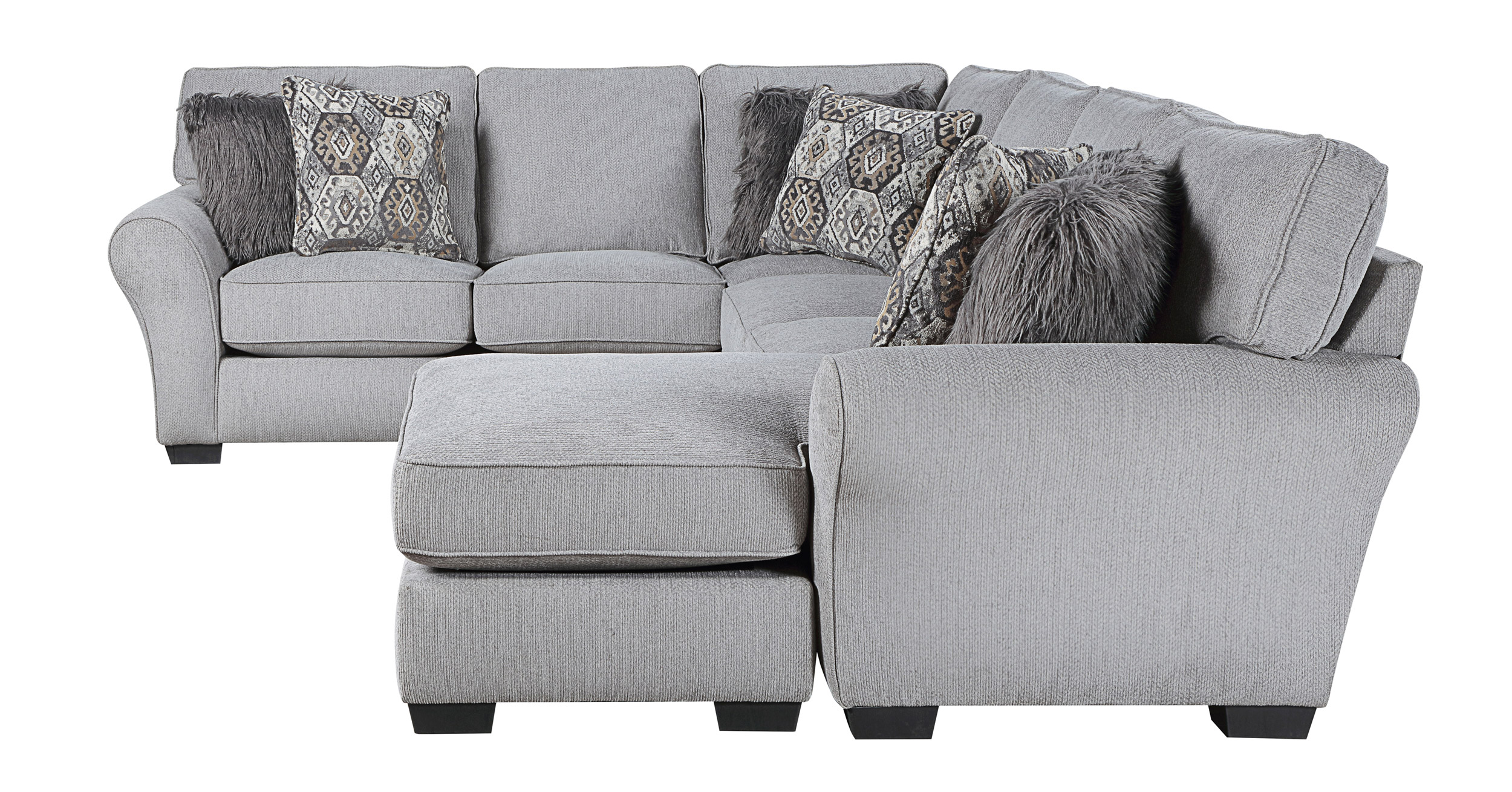 Kieran U-Shaped Chenille 2-Piece Reversible Sectional