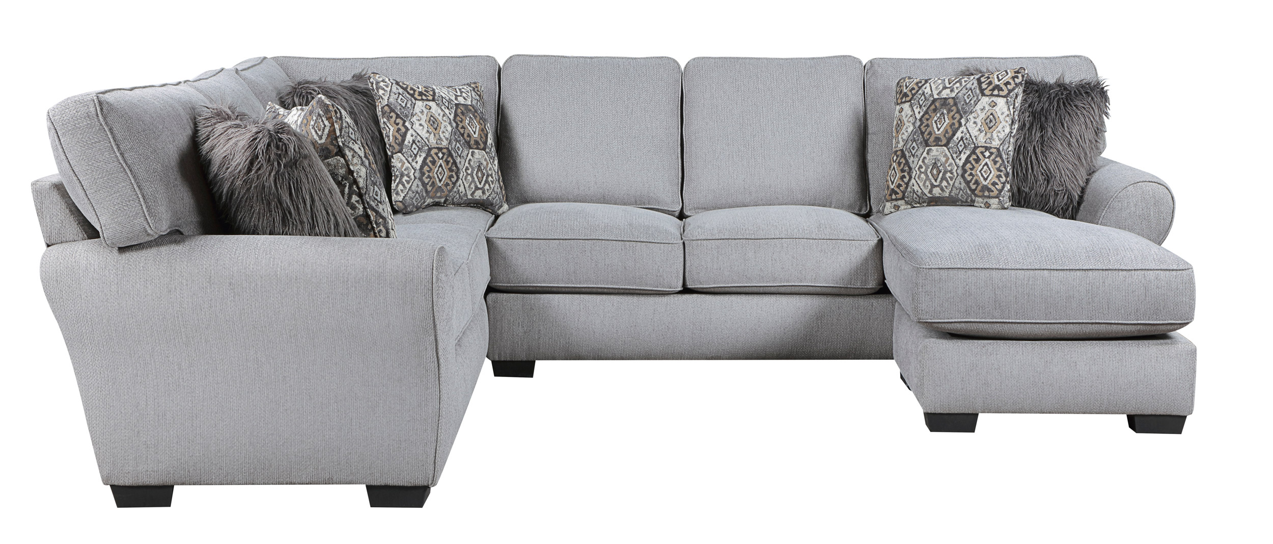 Kieran U-Shaped Chenille 2-Piece Reversible Sectional