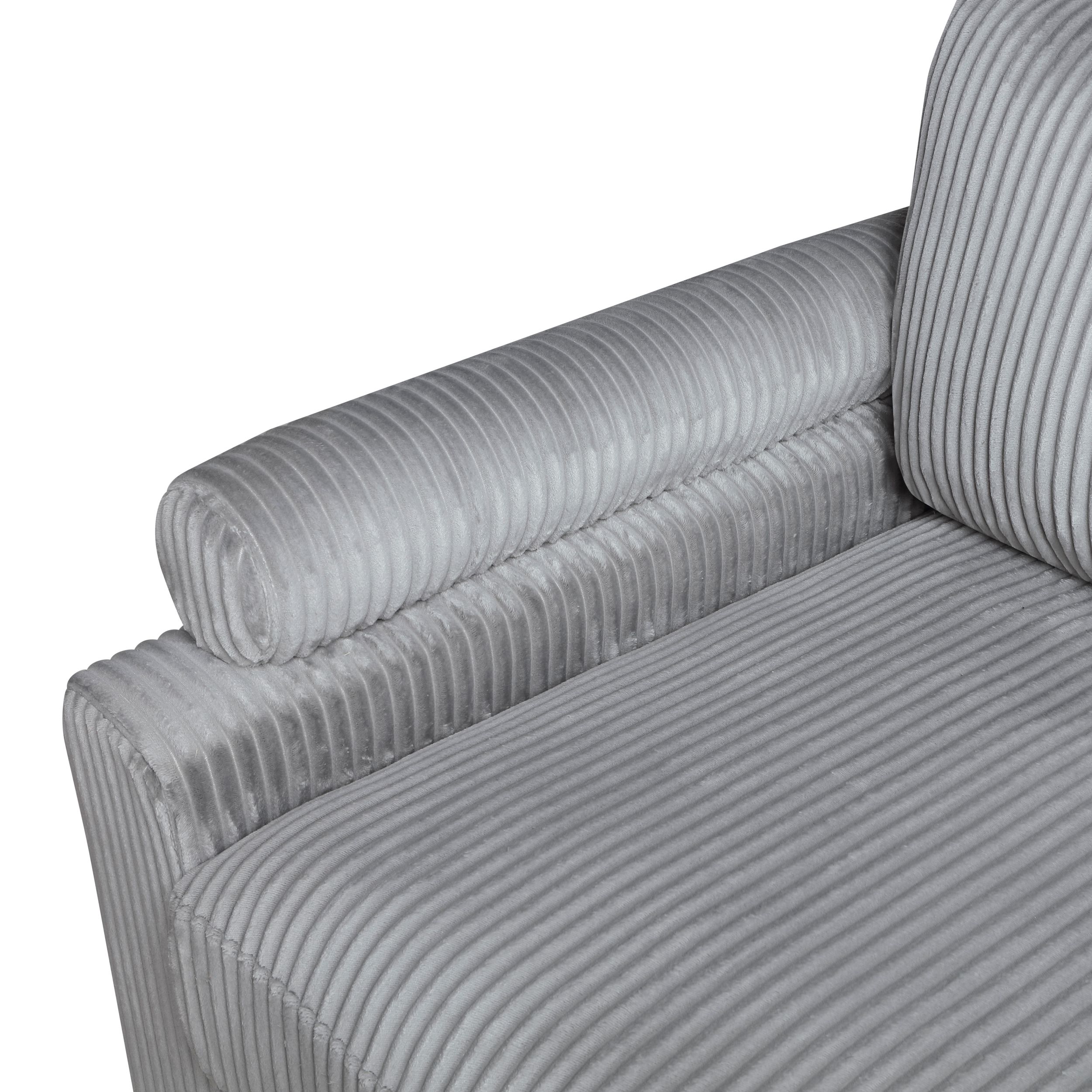 Robstown L-Shaped Corduroy 5‑Piece Modular Sectional