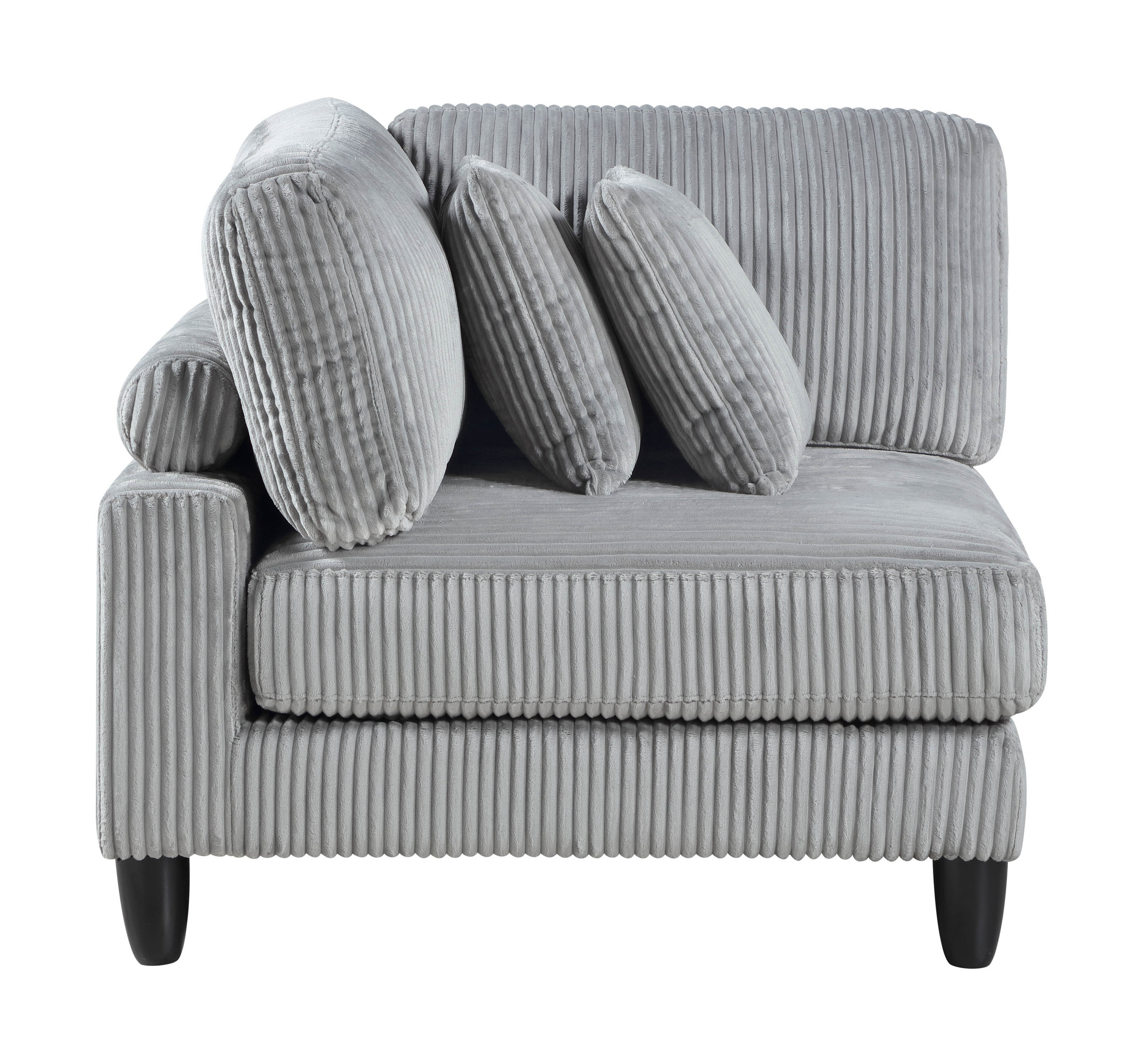 Robstown L-Shaped Corduroy 5‑Piece Modular Sectional