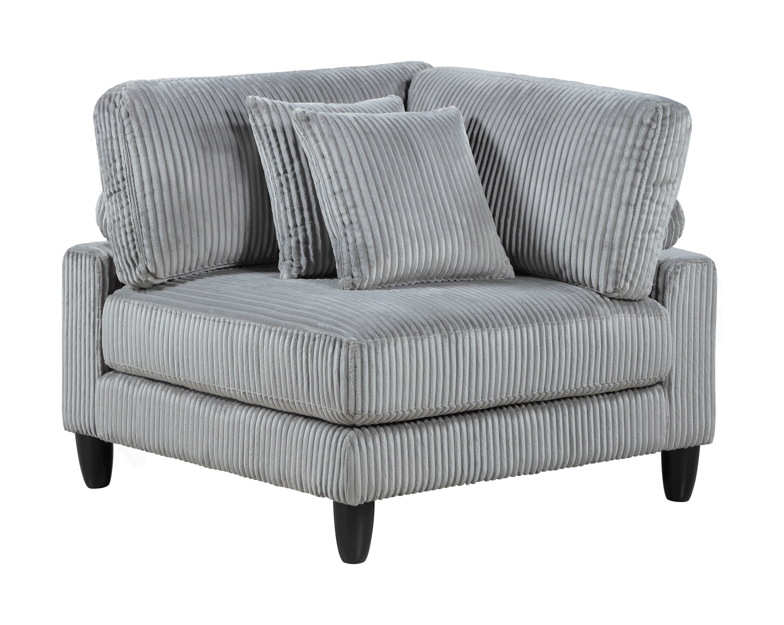 Robstown L-Shaped Corduroy 4‑Piece Modular Sectional