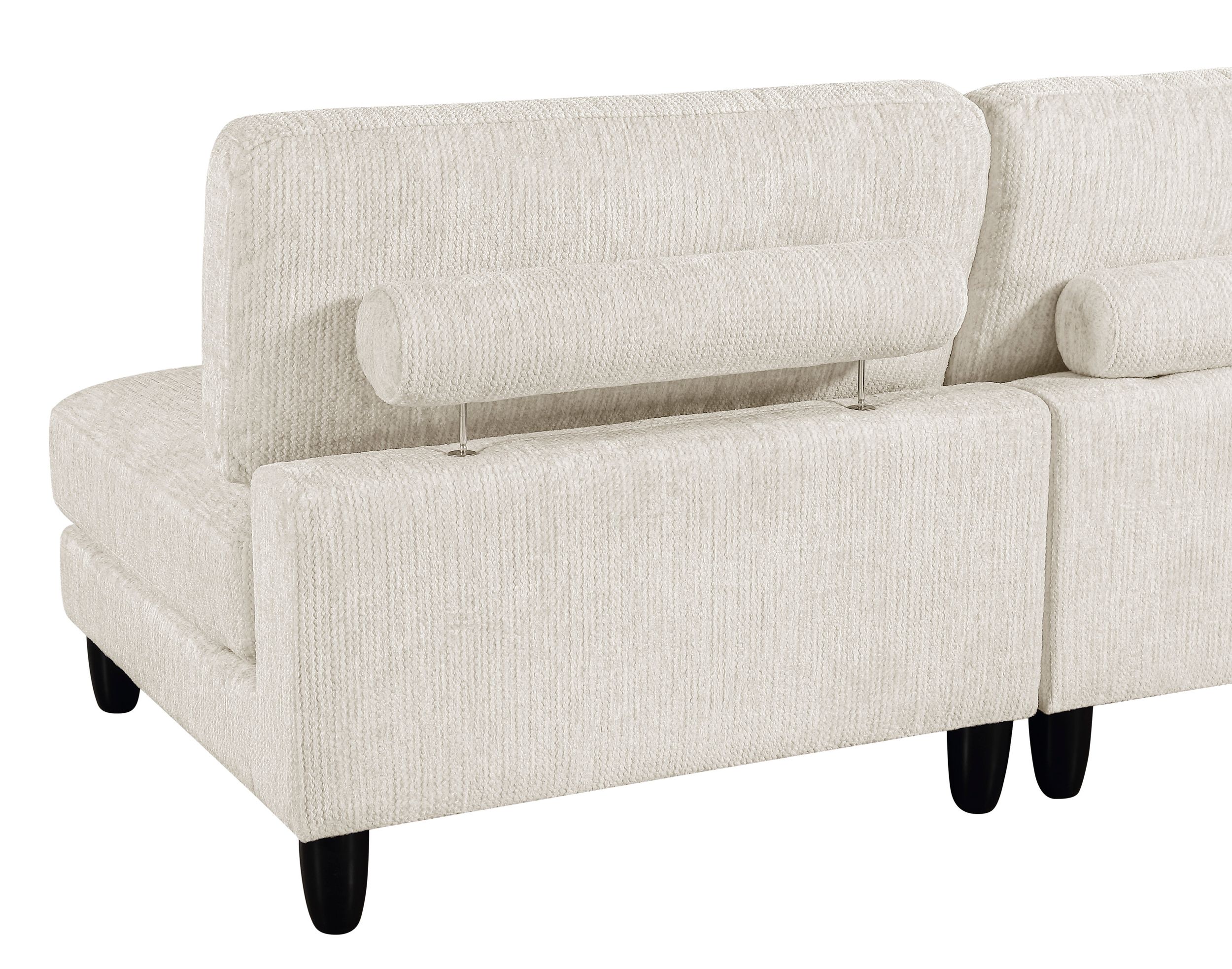 Robstown L-Shaped Microfiber 4‑Piece Modular Sectional