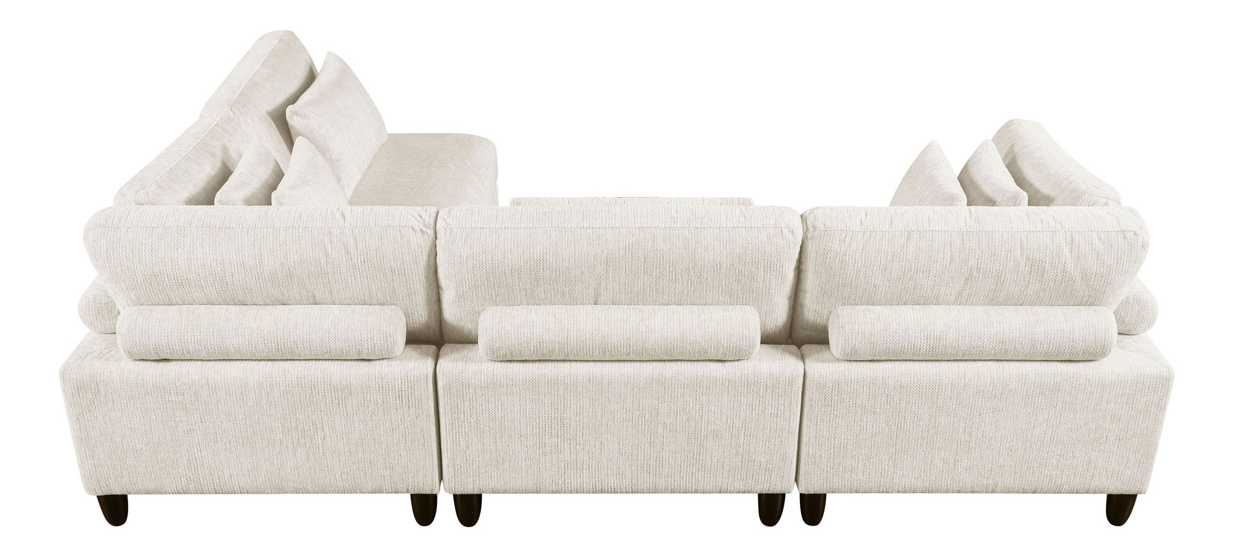 Robstown L-Shaped Microfiber 4‑Piece Modular Sectional