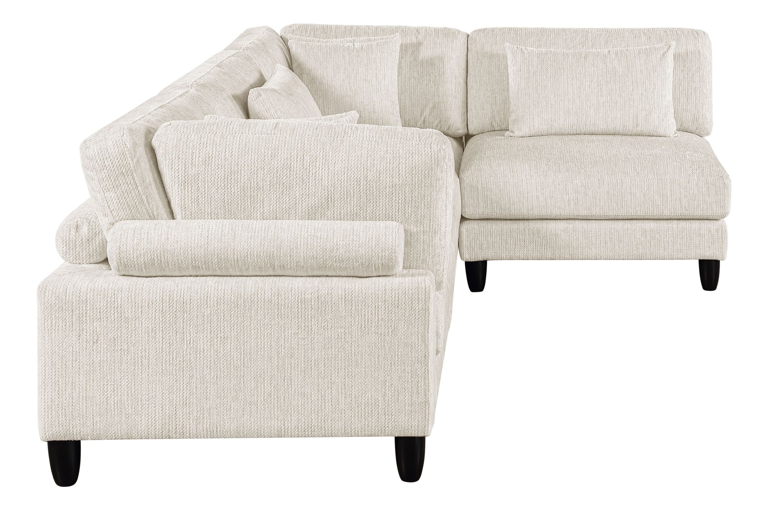 Robstown L-Shaped Microfiber 4‑Piece Modular Sectional