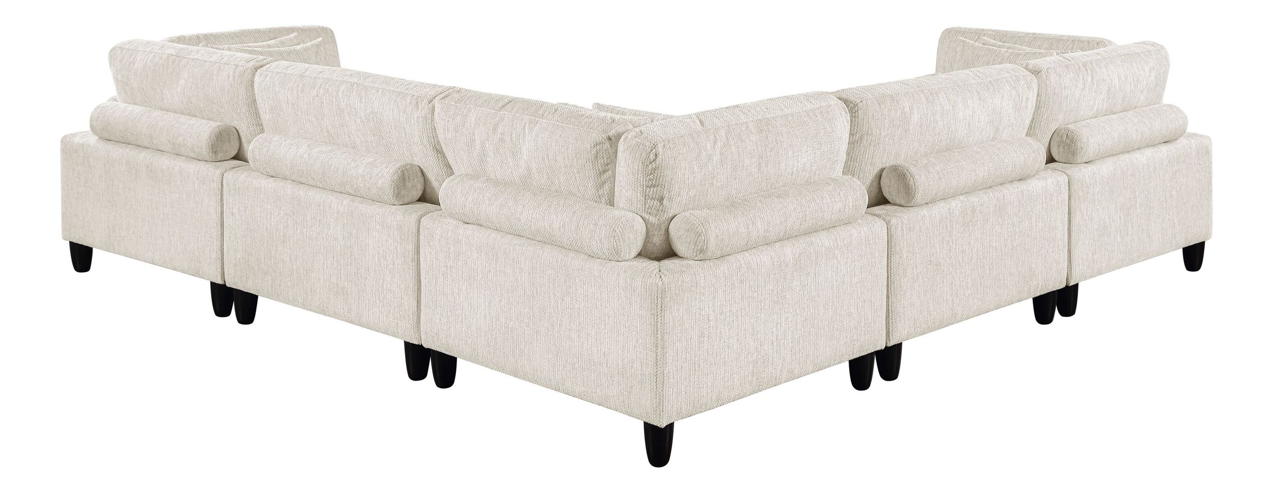 Robstown L-Shaped Microfiber 5‑Piece Modular Sectional