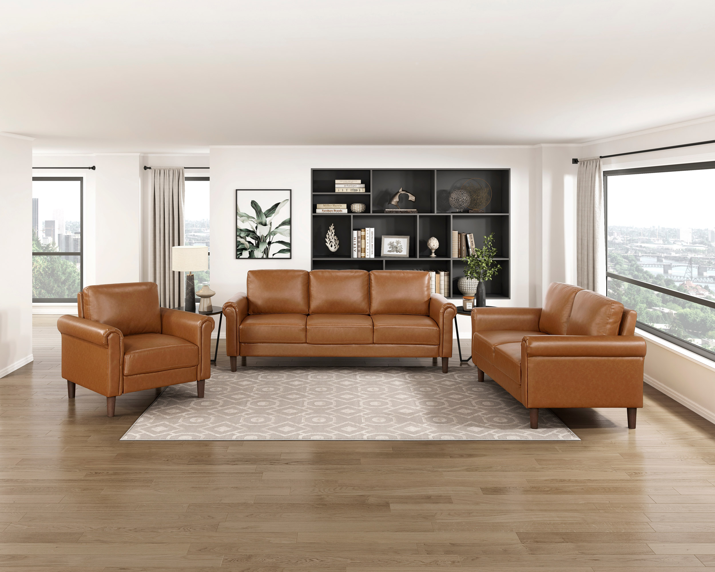Hector Faux Leather Loveseat
