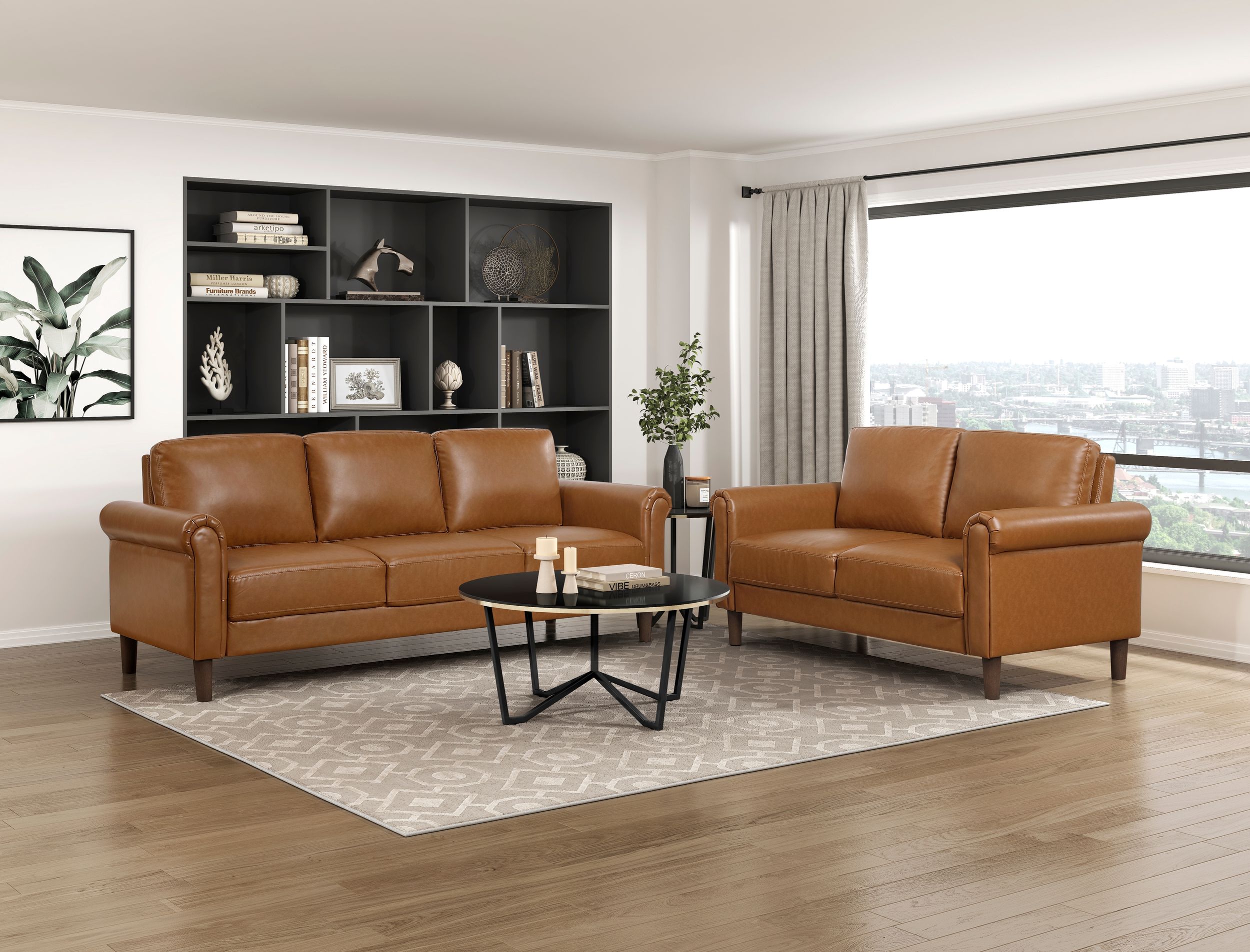 Hector Faux Leather Living Room Set