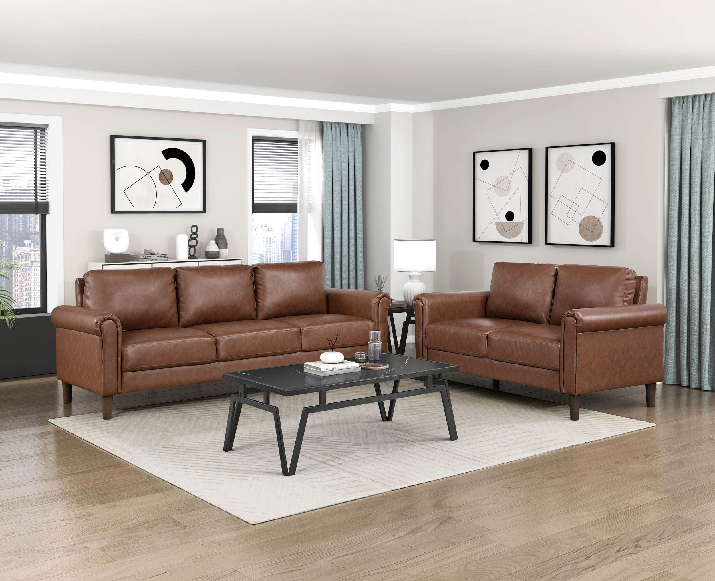Hector Faux Leather Sofa