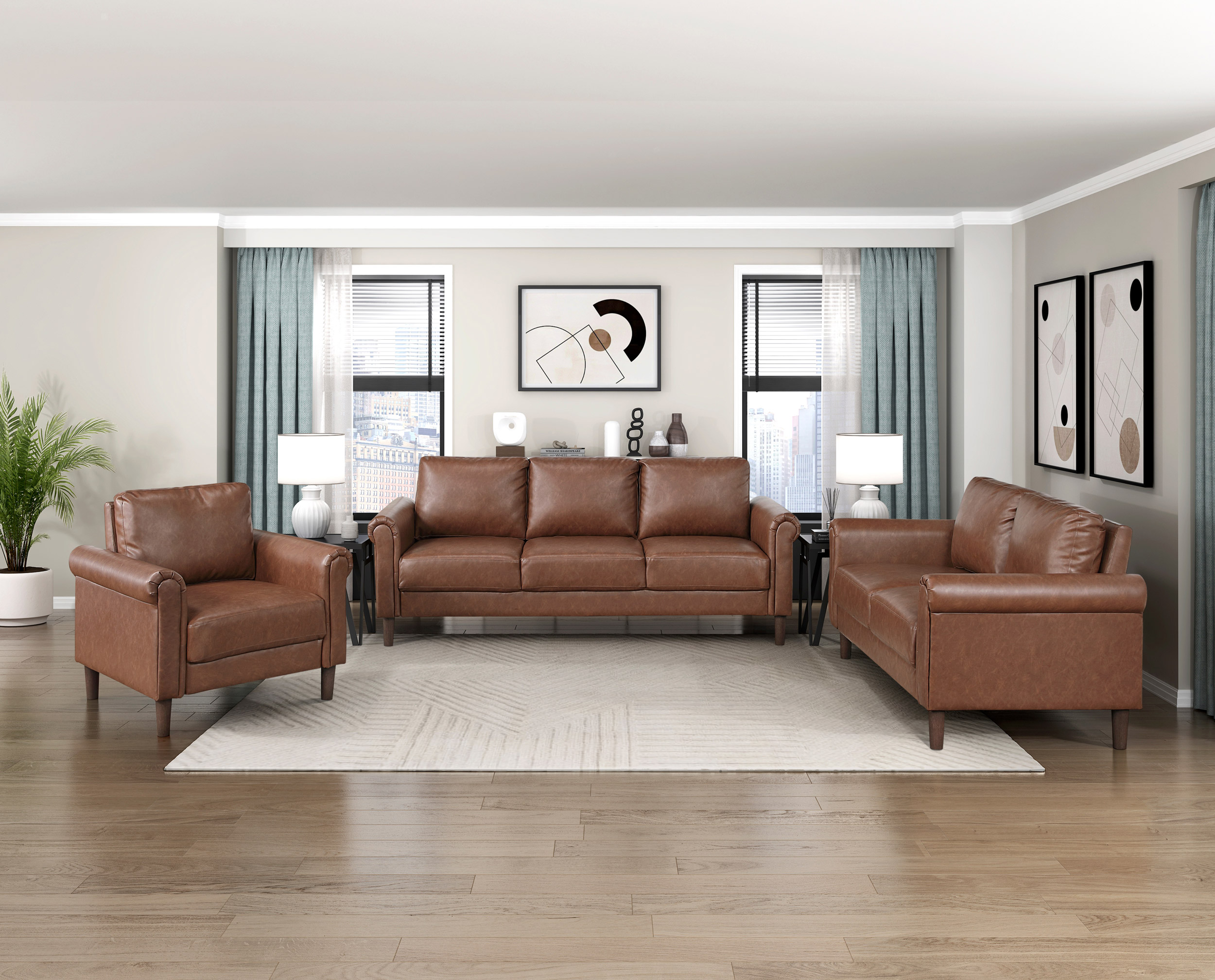 Hector Faux Leather Sofa