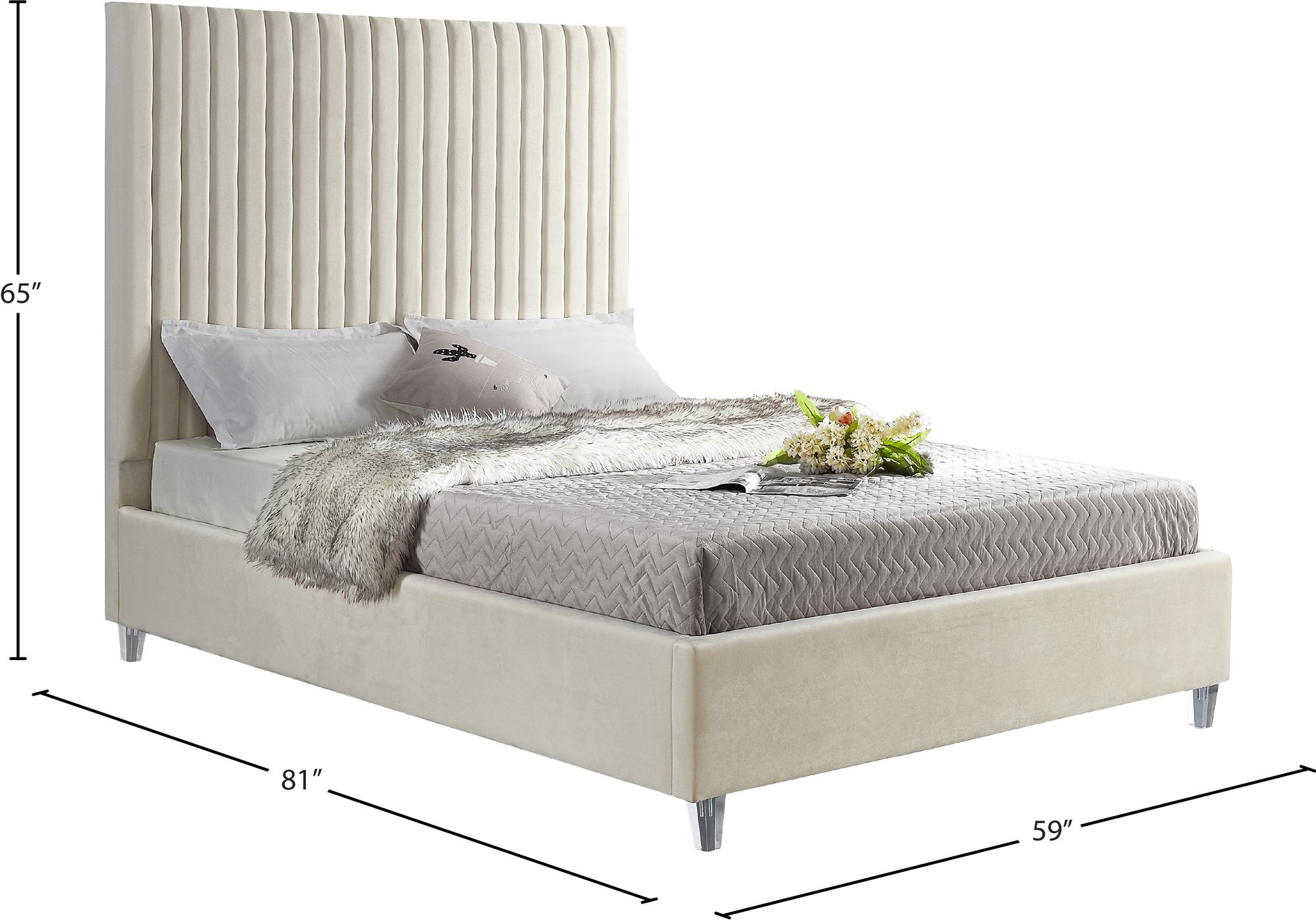 Candace Velvet Full Size Bed