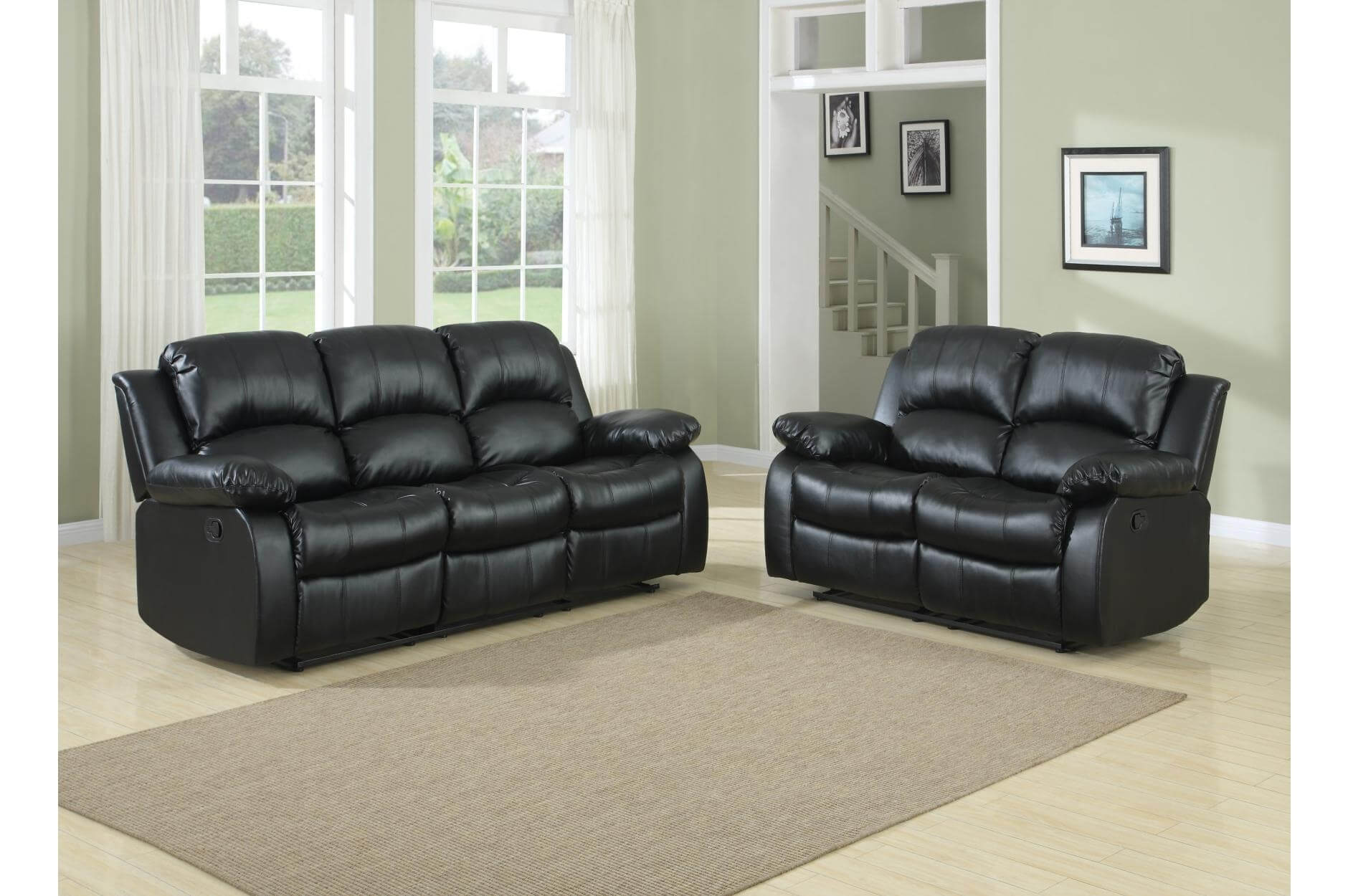 Cranley Bonded Leather Living Room Set by Homelegance