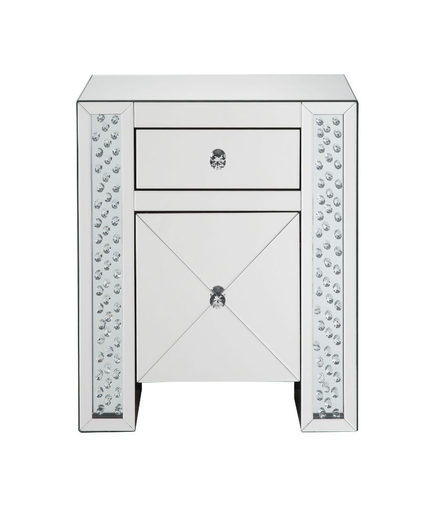Maisha 97026 Mirrored/Faux Crystals Accent Table