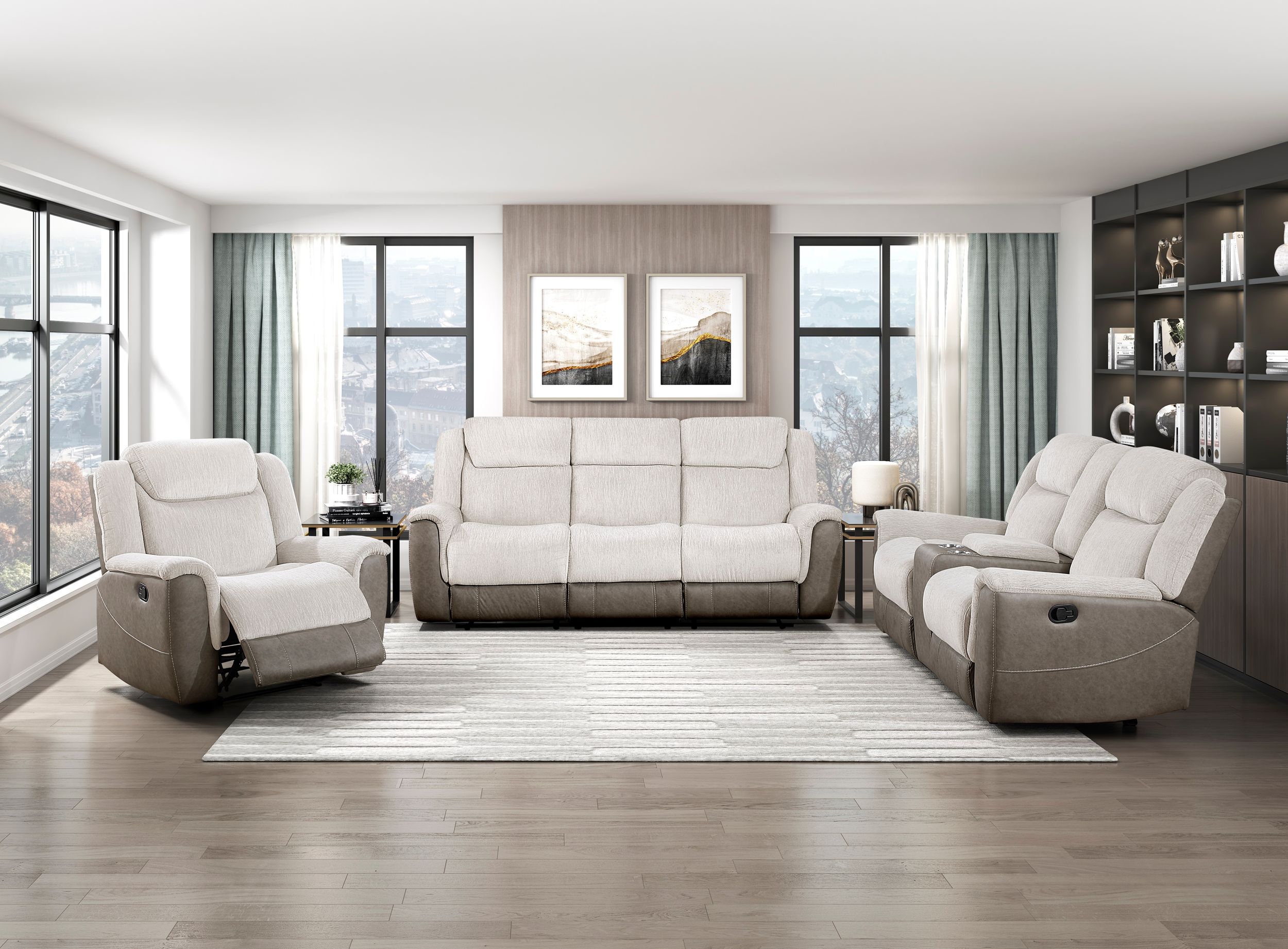 Harriette Chenille Double Reclining Sofa