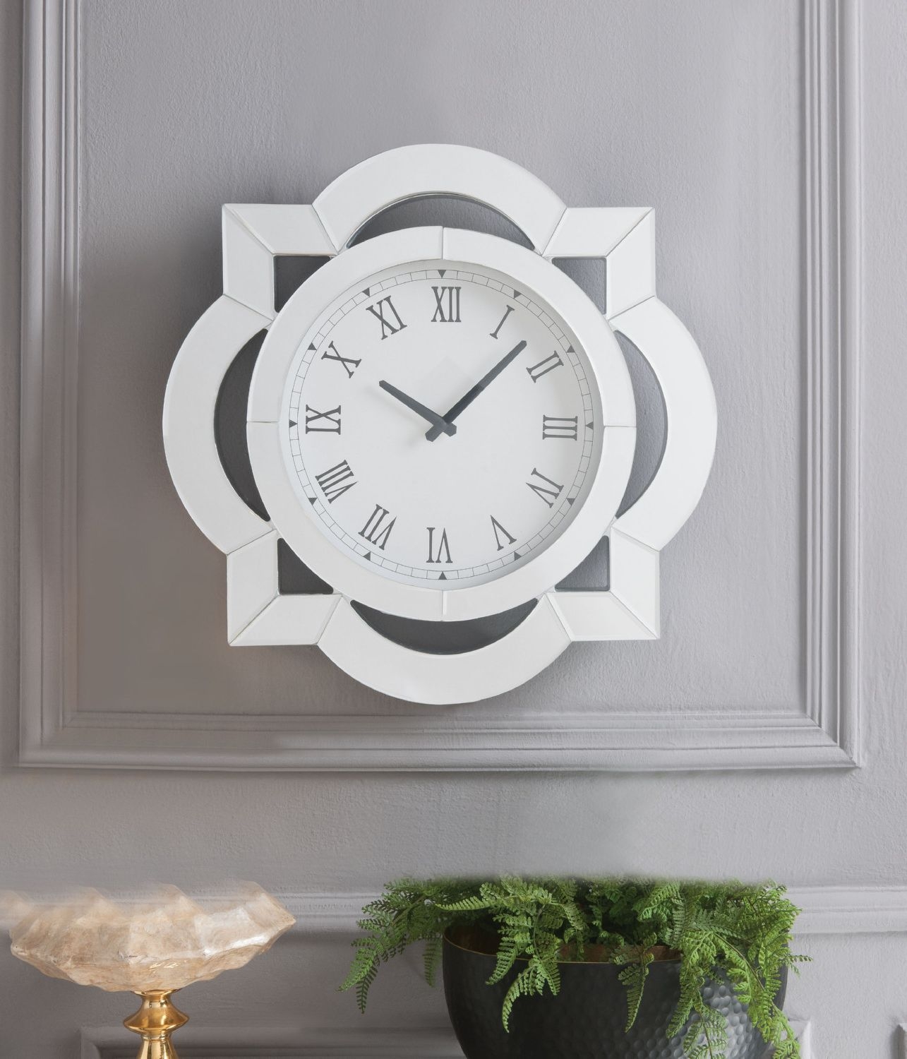 Lilac 97042 Mirrored Wall Clock