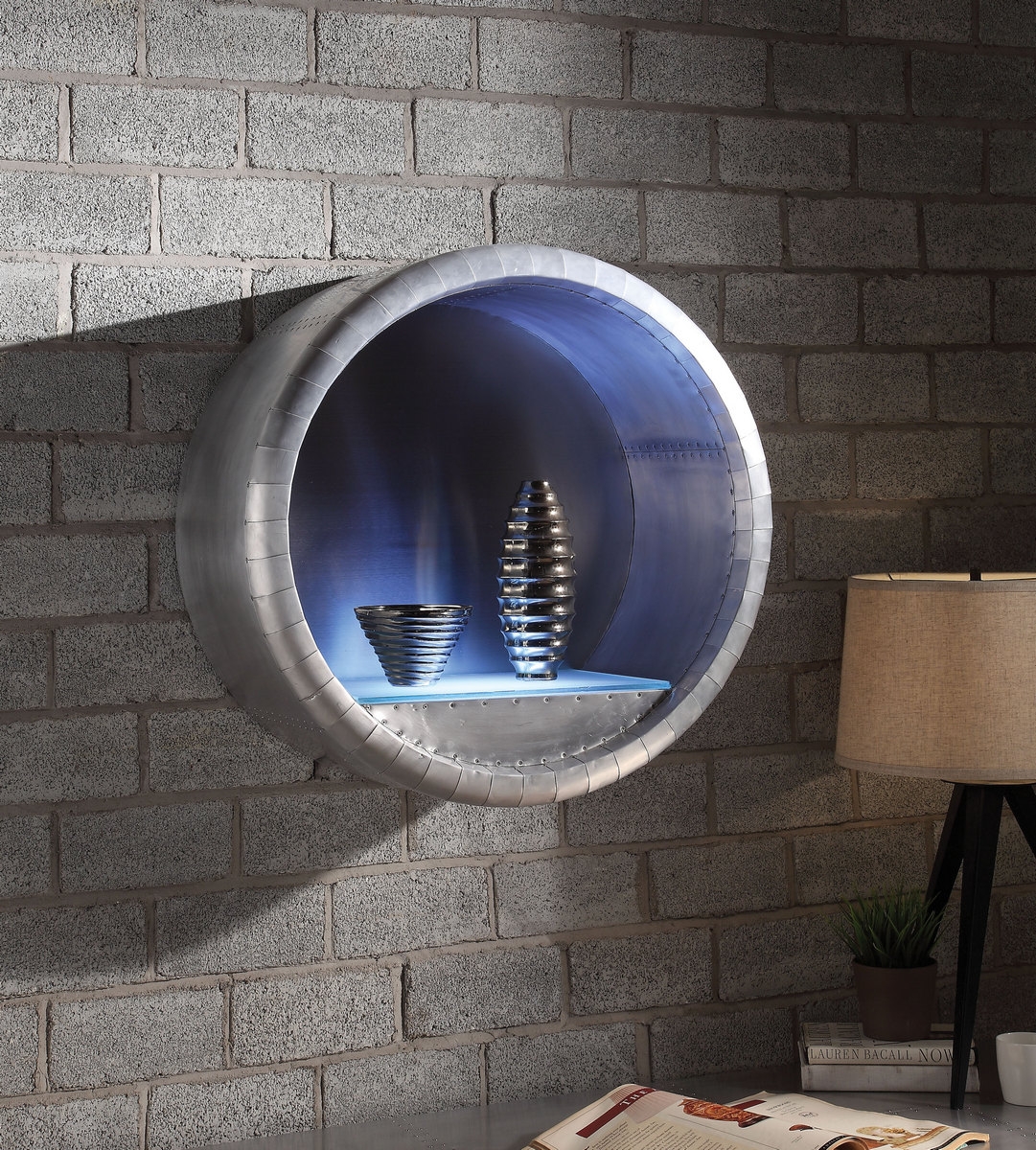 Brancaster Aluminum LED Light Wall Shelf