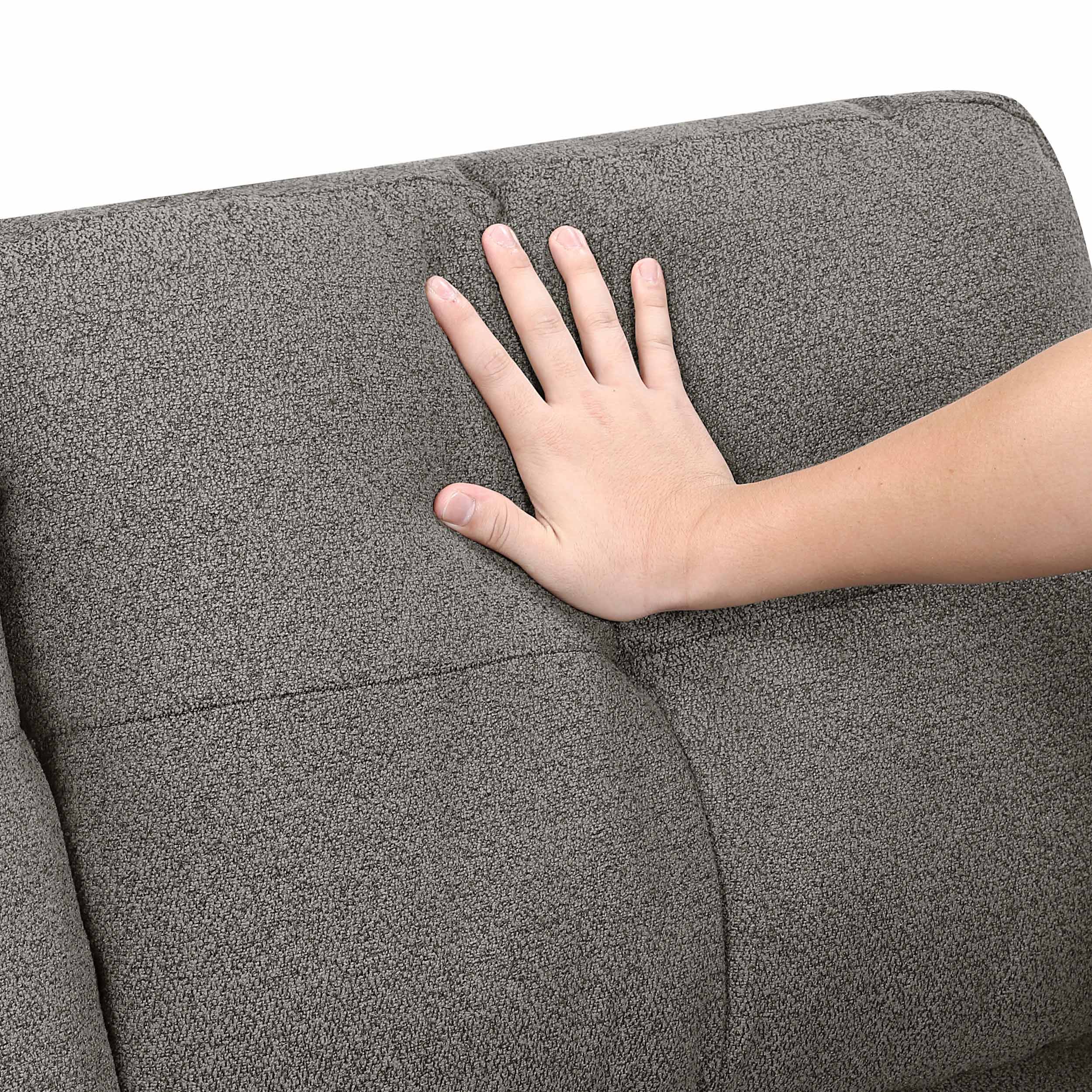 Robinson Boucle Loveseat with Pull‑out Bed, Shelves & Charging Ports