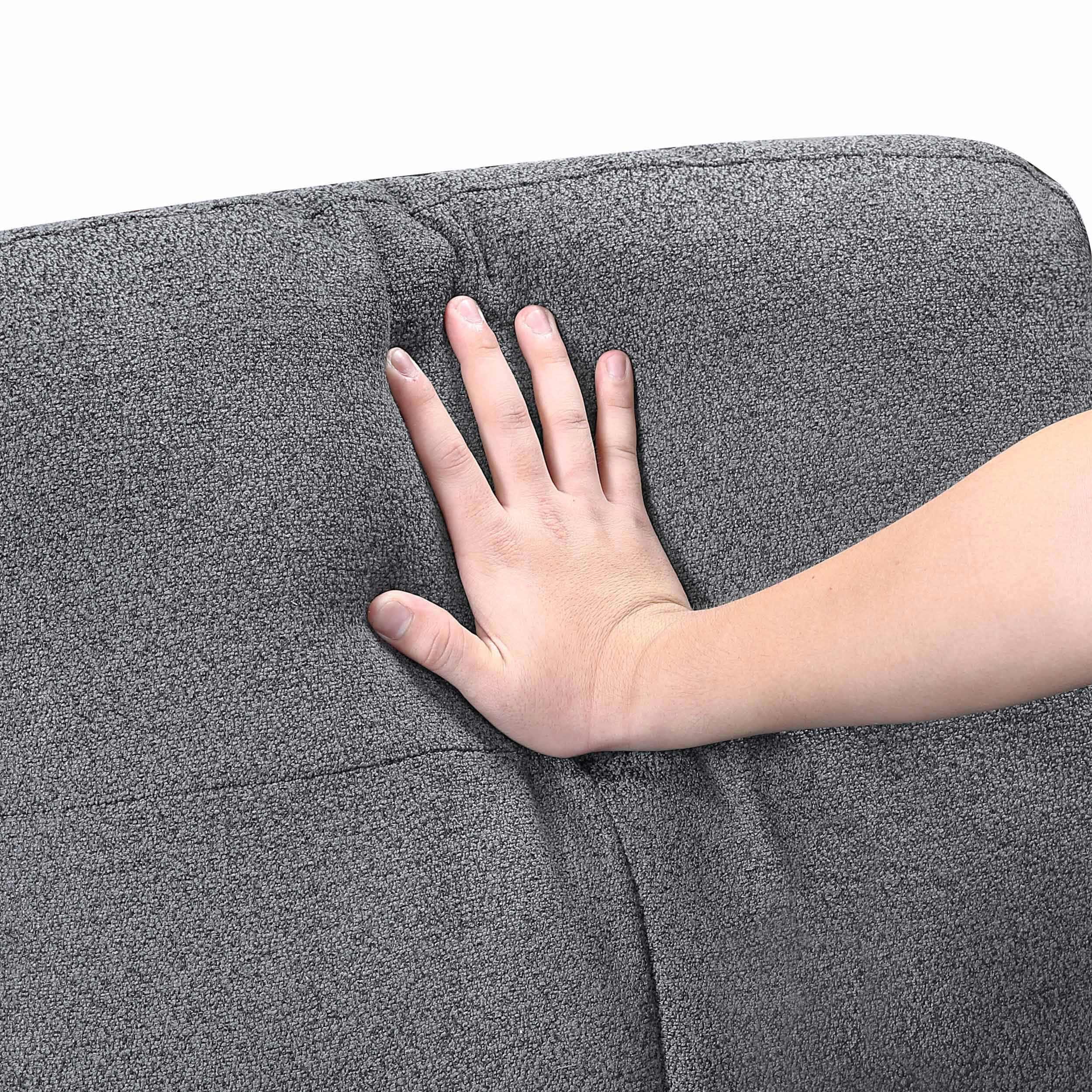 Robinson Boucle Sectional Sofa with Reversible Chaise, Pull‑out Bed, Shelves & Charging Ports