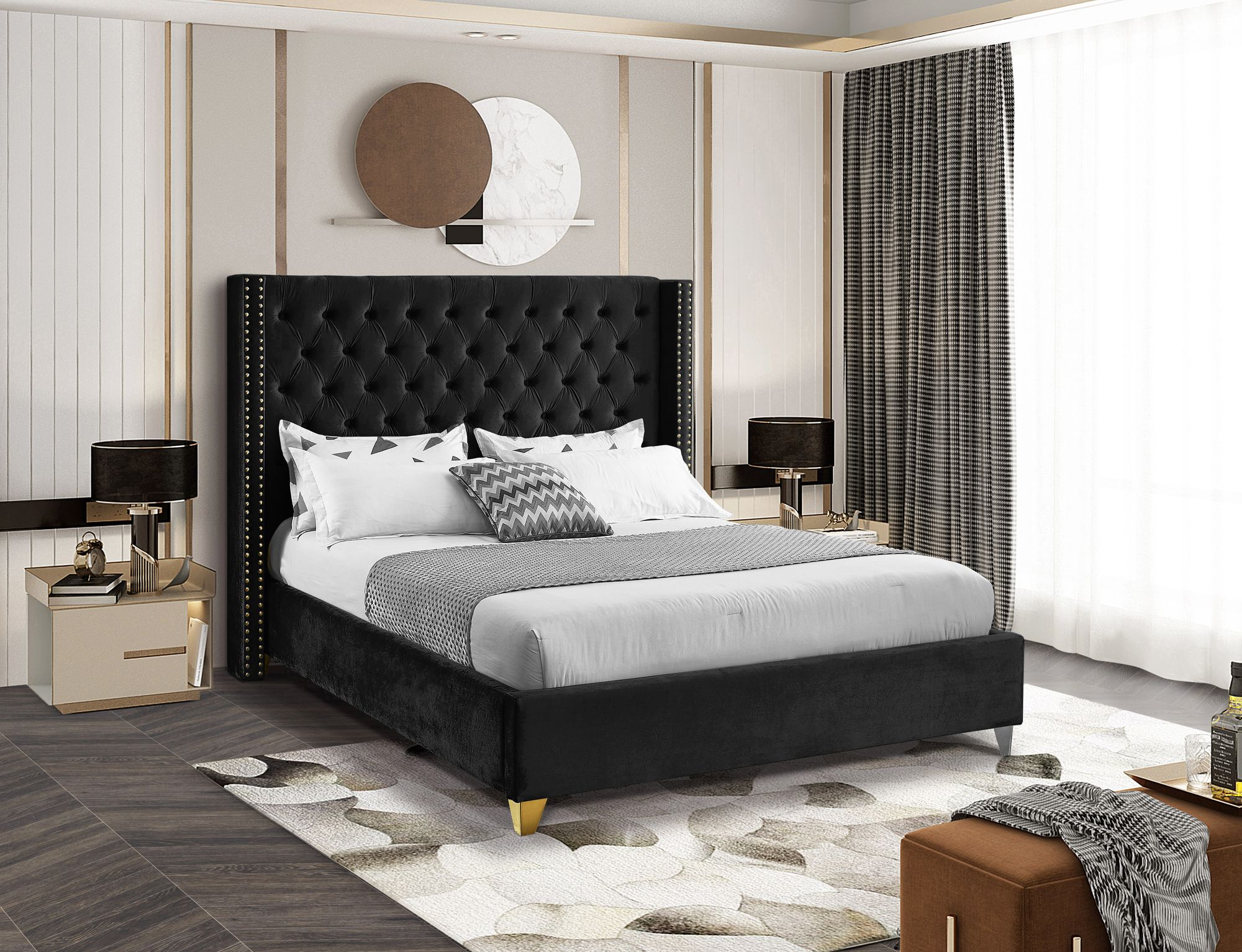 Barolo Velvet Bed
