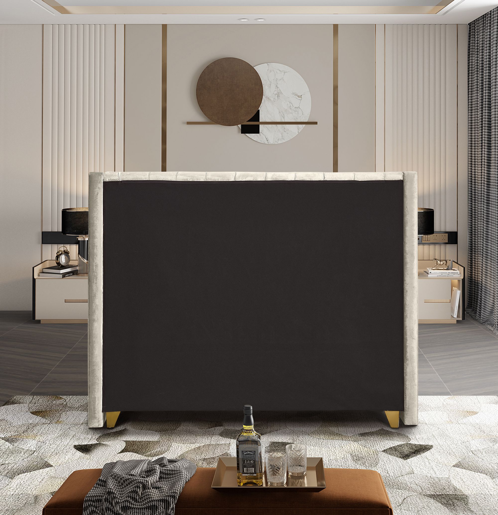 Barolo Velvet King Size Bed