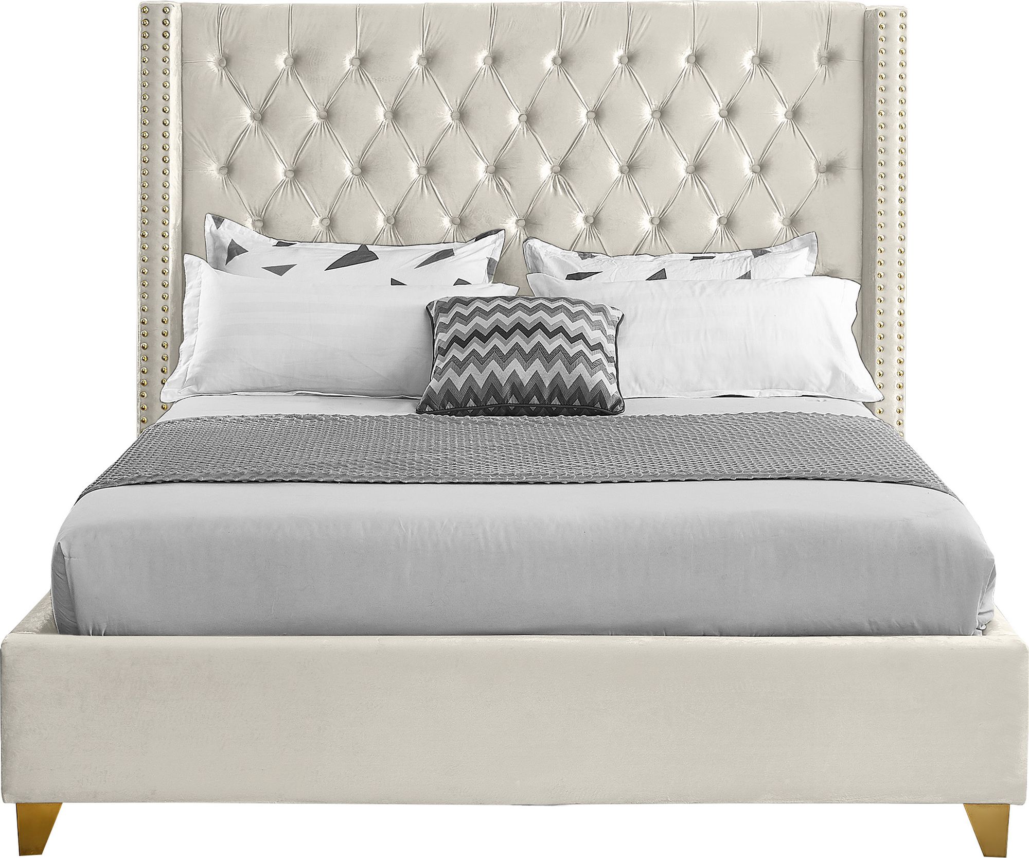 Barolo Velvet Queen Size Bed