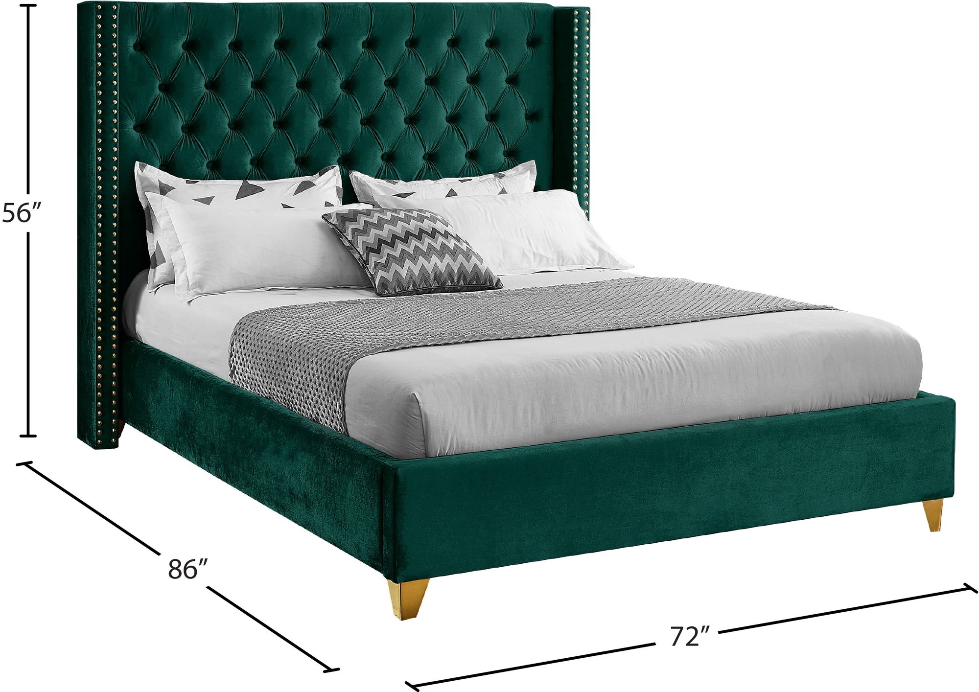 Barolo Velvet Bed