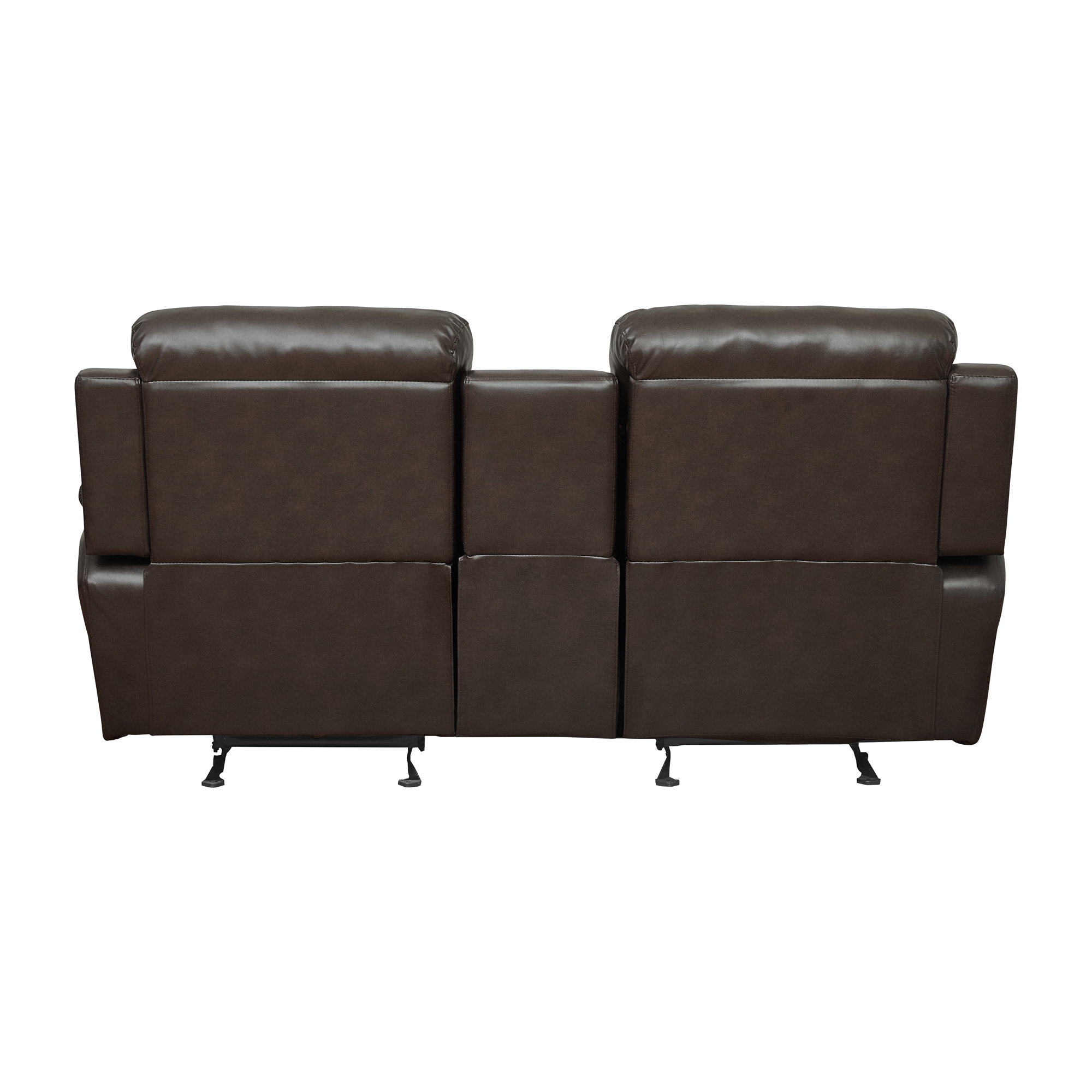Marille Leatherette Double Glider Reclining Loveseat