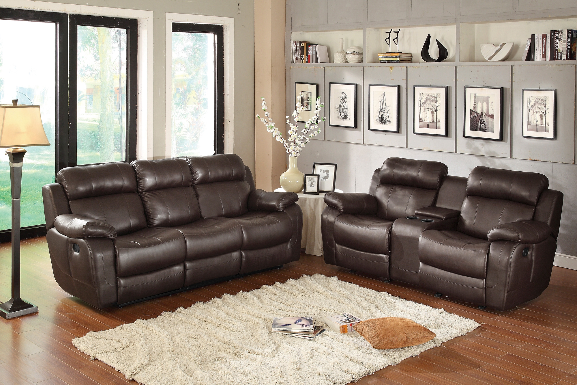Marille Leatherette Reclining Living Room Set