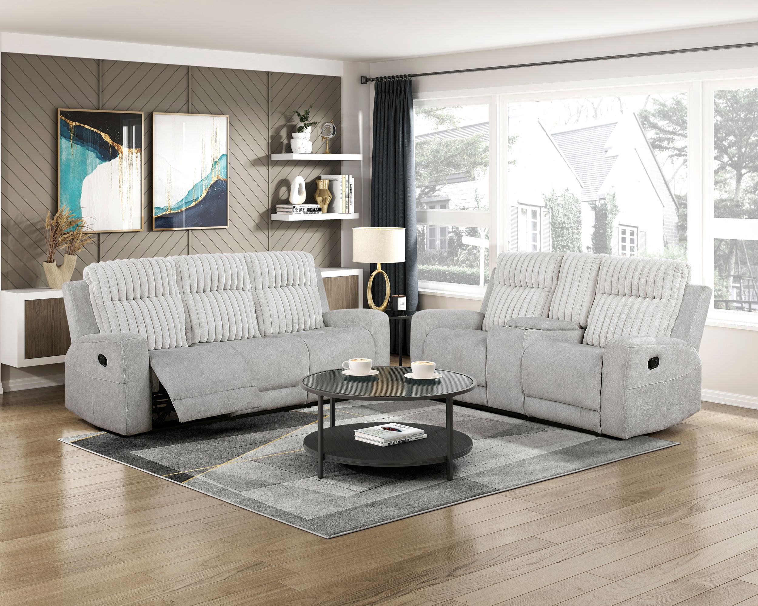 Benton Corduroy Double Reclining Sofa