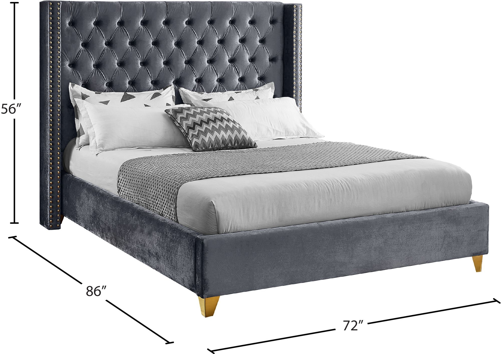 Barolo Velvet Bed
